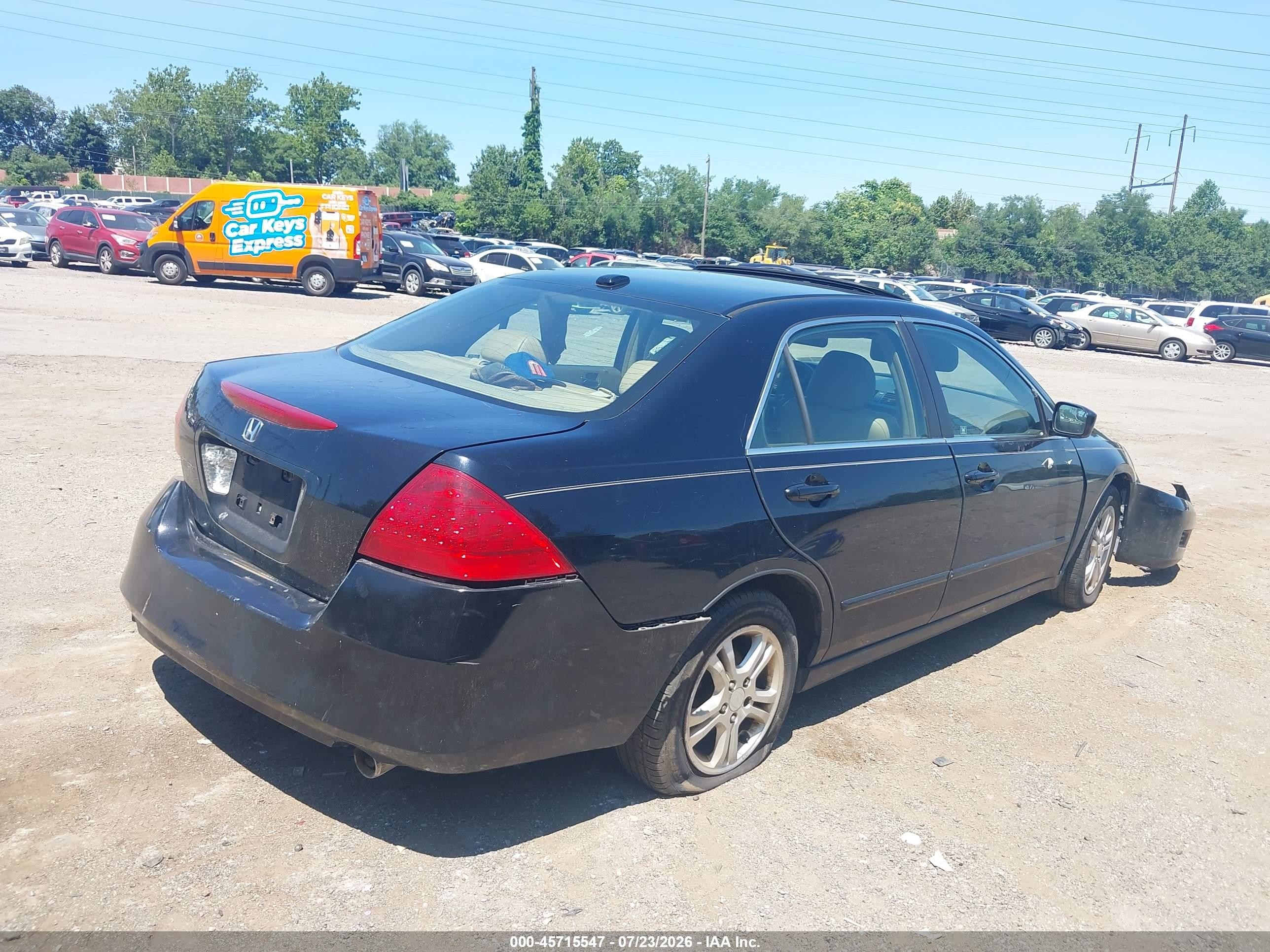 2007 Honda Accord 2.4 Ex Black vin: 1HGCM56837A080685