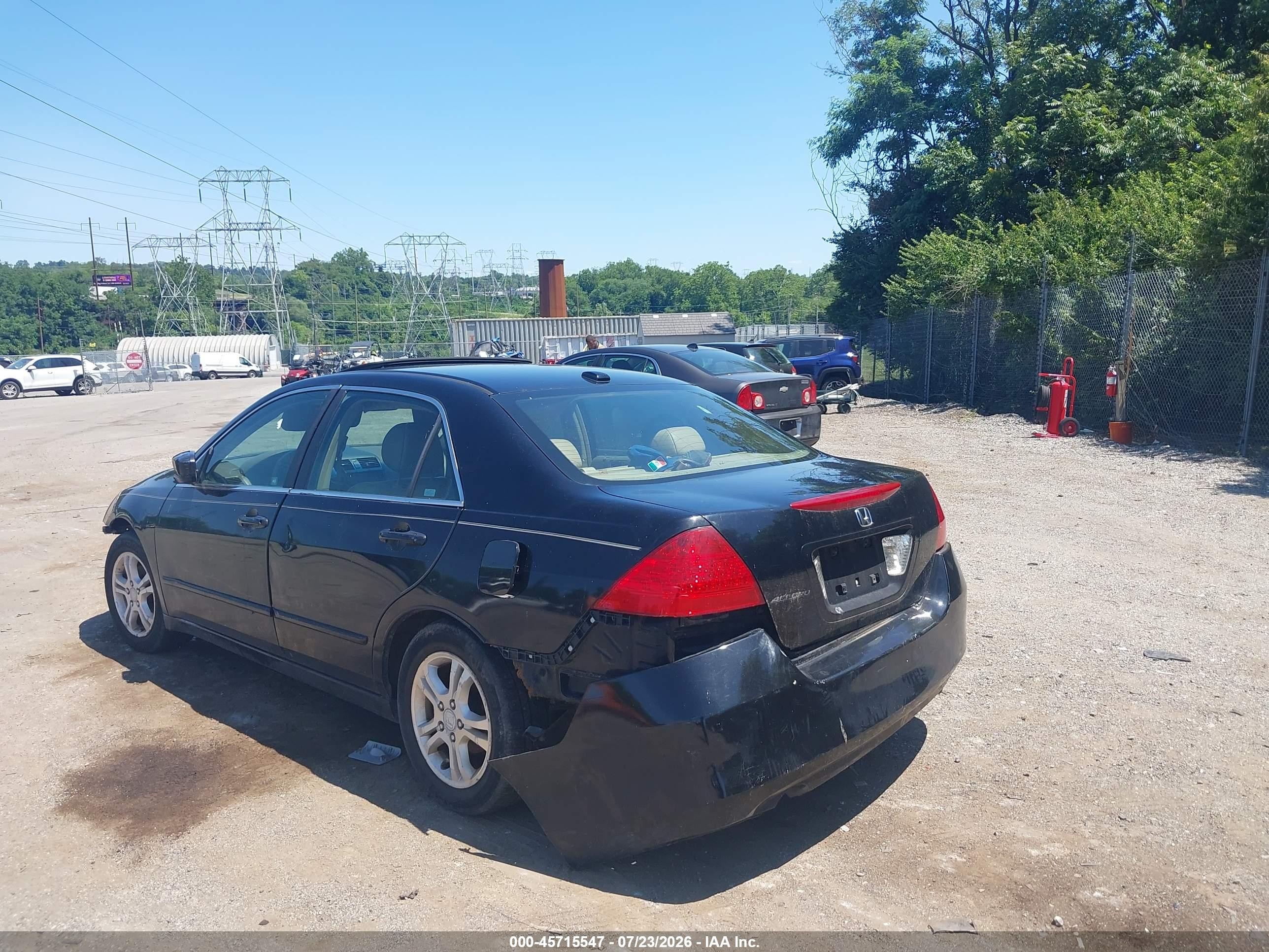 2007 Honda Accord 2.4 Ex Black vin: 1HGCM56837A080685