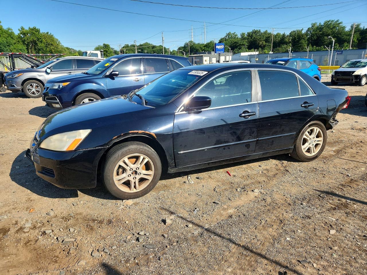 2007 Honda Accord Ex Black vin: 1HGCM56837A099107