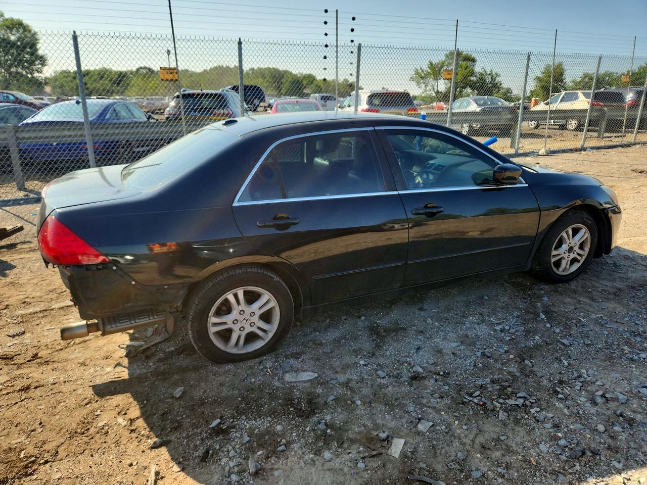 2007 Honda Accord Ex Black vin: 1HGCM56837A099107
