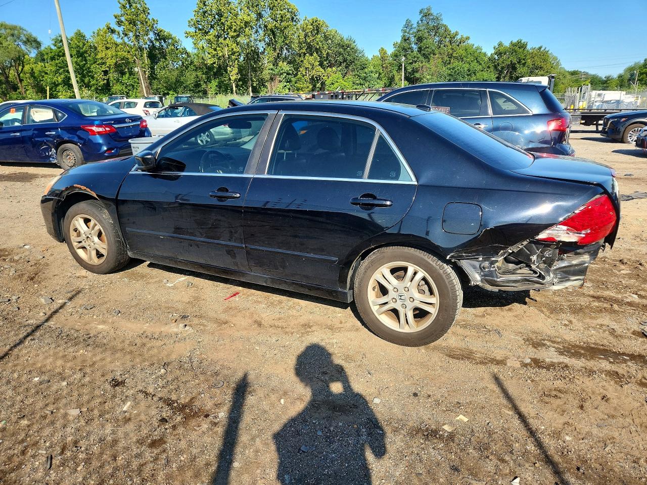 2007 Honda Accord Ex Black vin: 1HGCM56837A099107