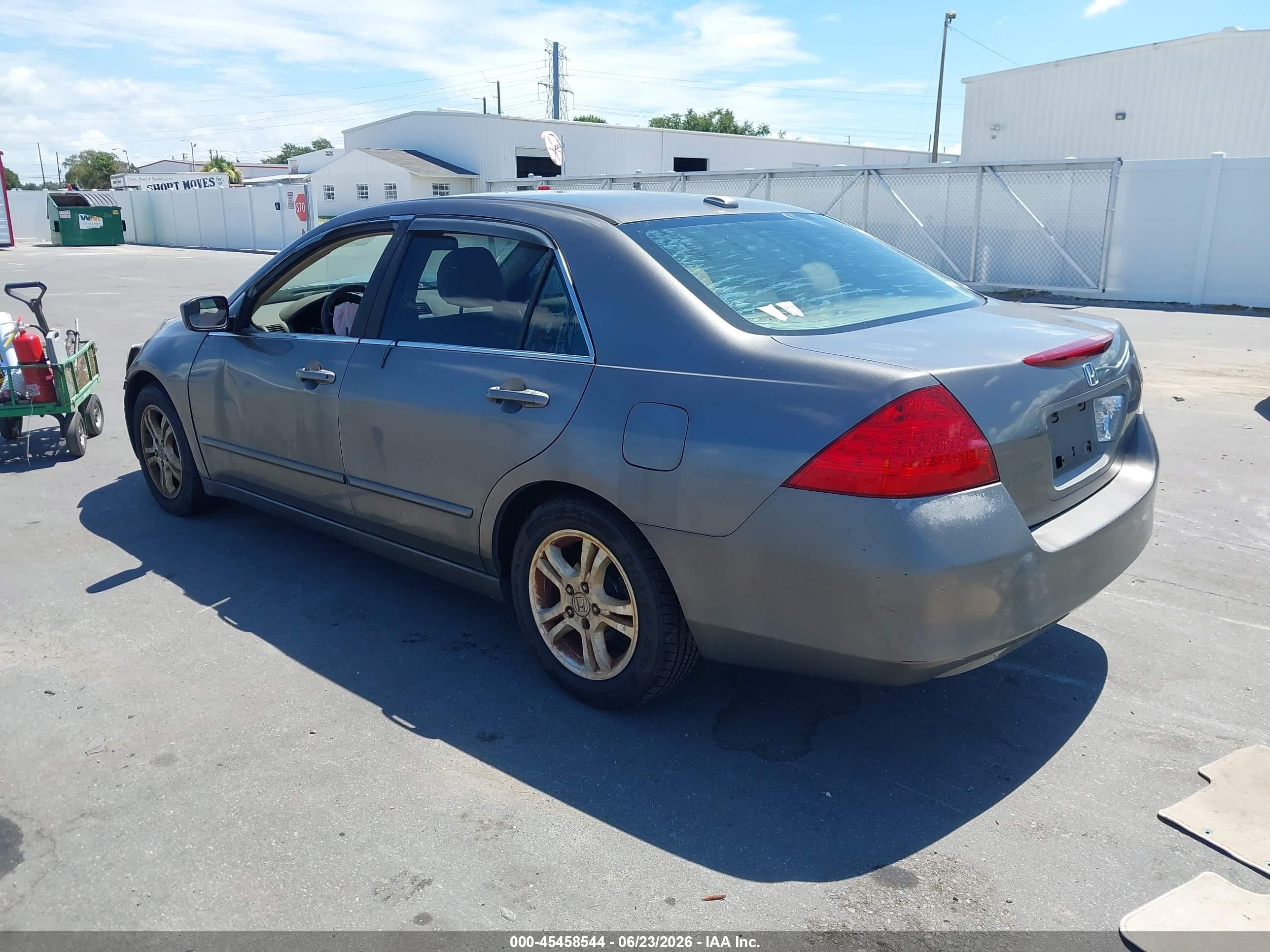 2007 Honda Accord 2.4 Ex Gray vin: 1HGCM56837A105987