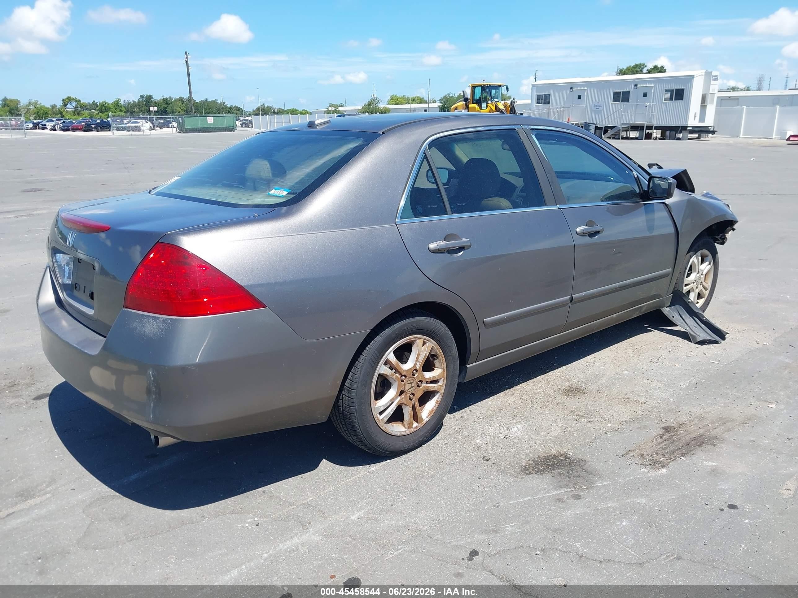 2007 Honda Accord 2.4 Ex Gray vin: 1HGCM56837A105987