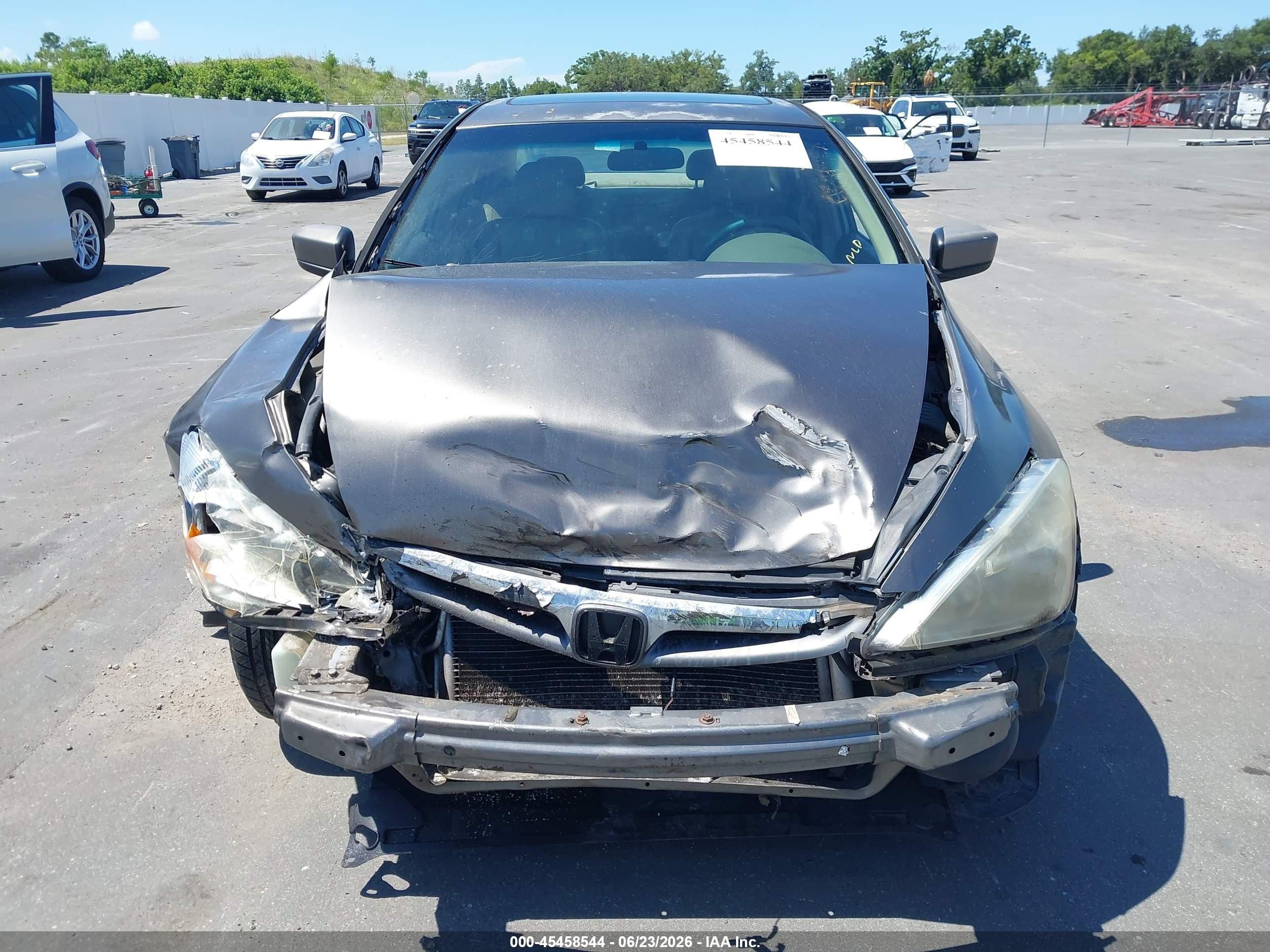 2007 Honda Accord 2.4 Ex Gray vin: 1HGCM56837A105987