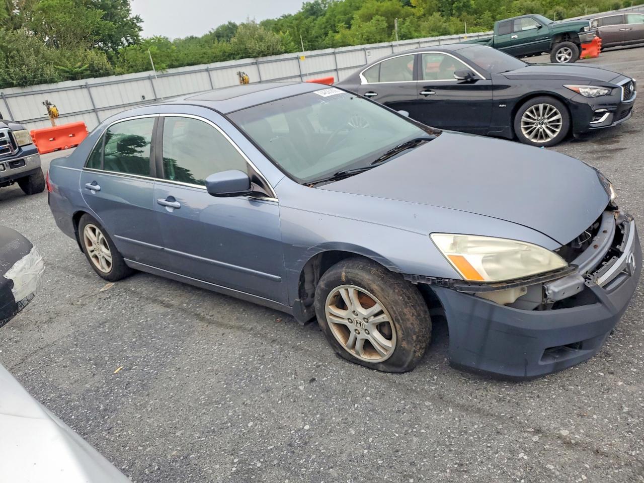 2007 Honda Accord Ex Blue vin: 1HGCM56837A125964