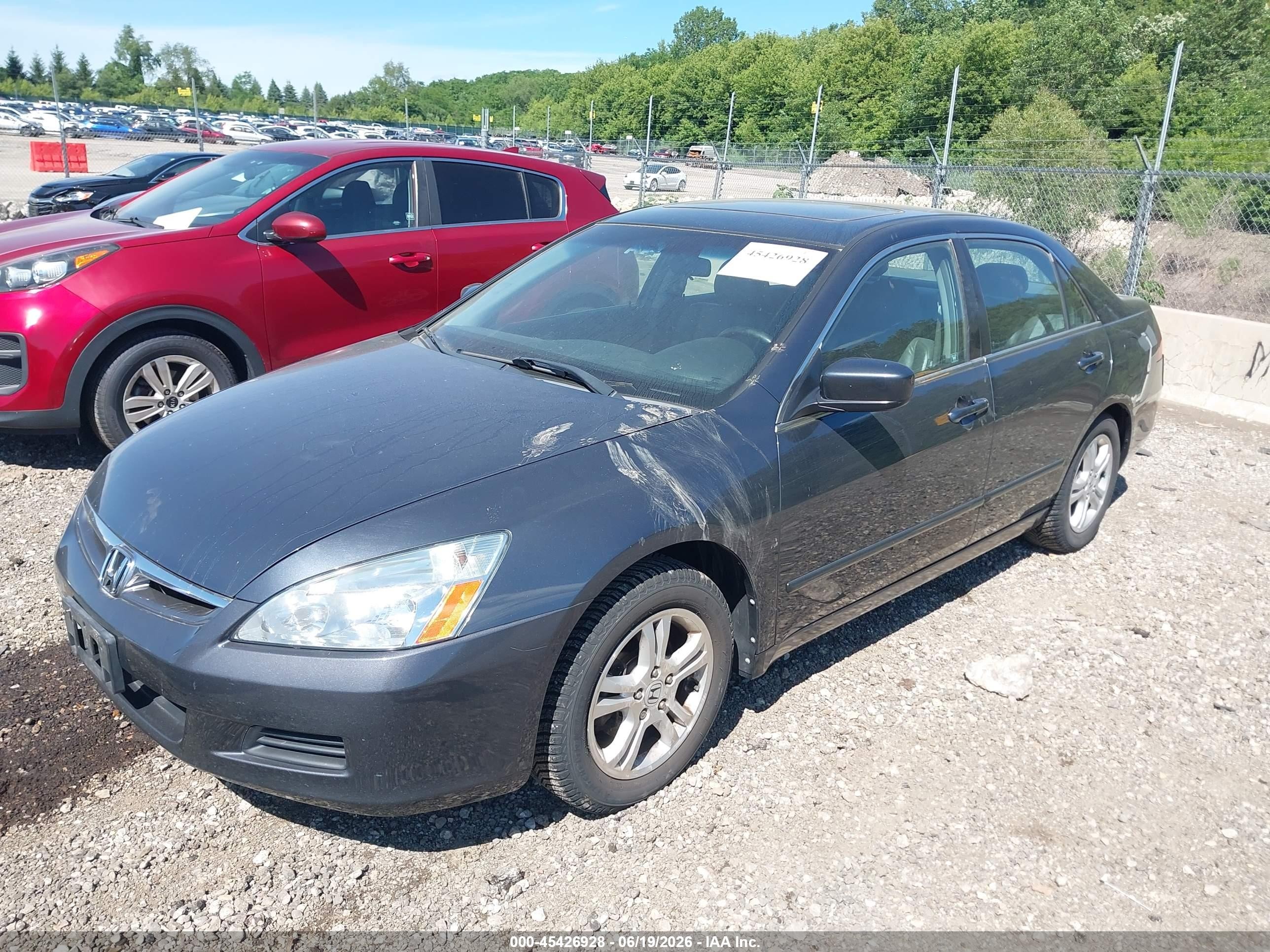2007 Honda Accord 2.4 Ex Navy vin: 1HGCM56837A133496