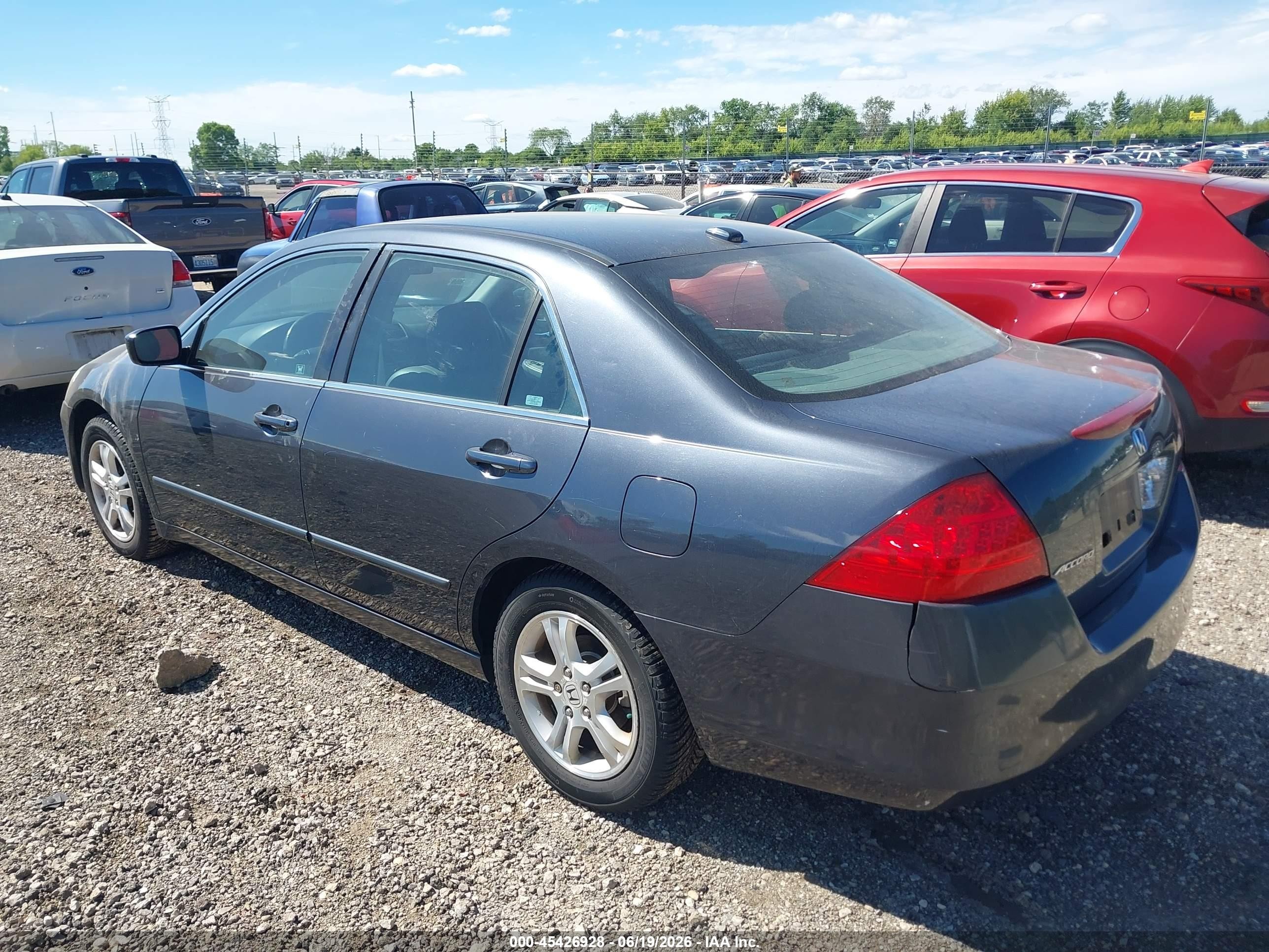 2007 Honda Accord 2.4 Ex Navy vin: 1HGCM56837A133496