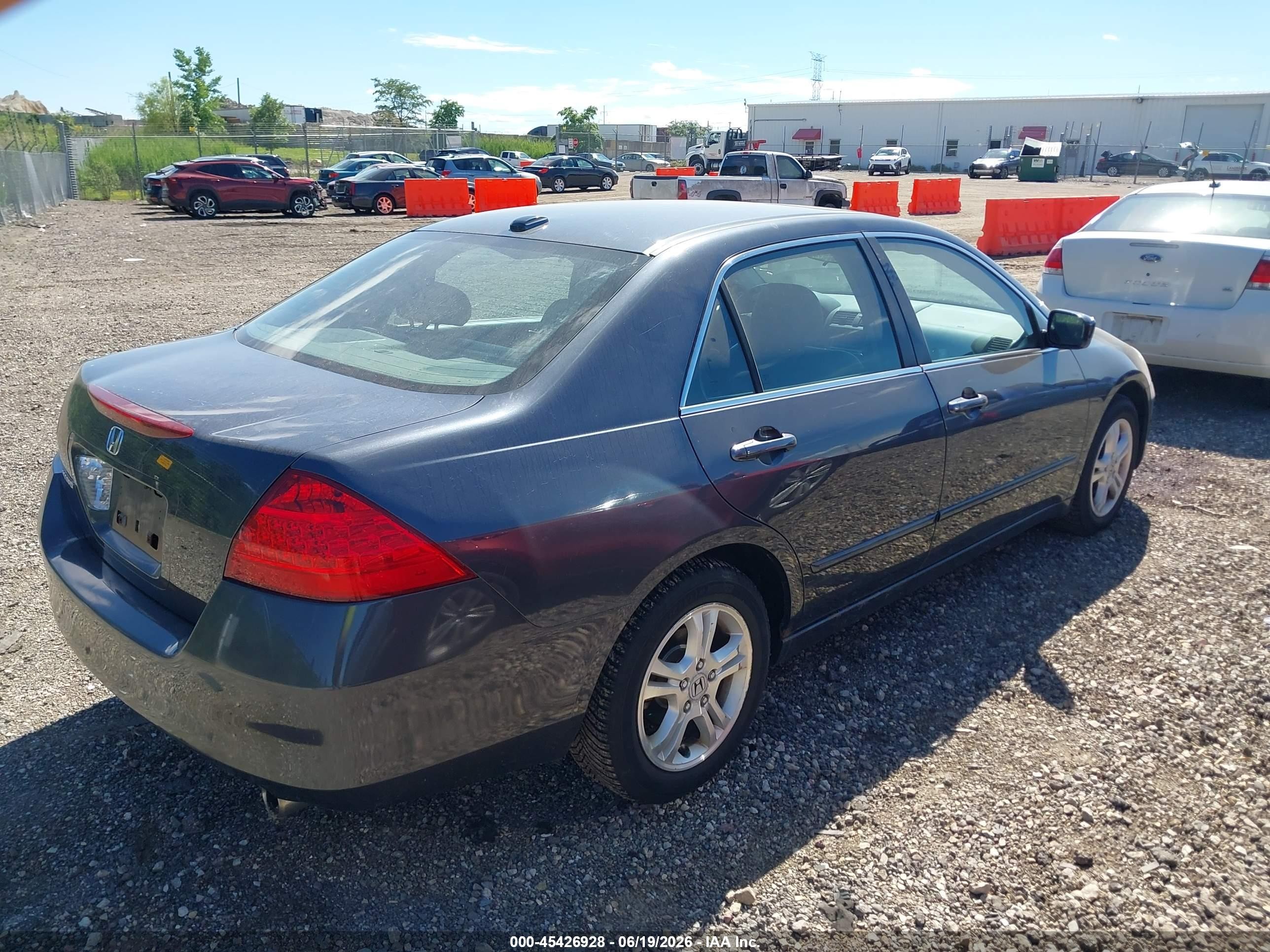 2007 Honda Accord 2.4 Ex Navy vin: 1HGCM56837A133496