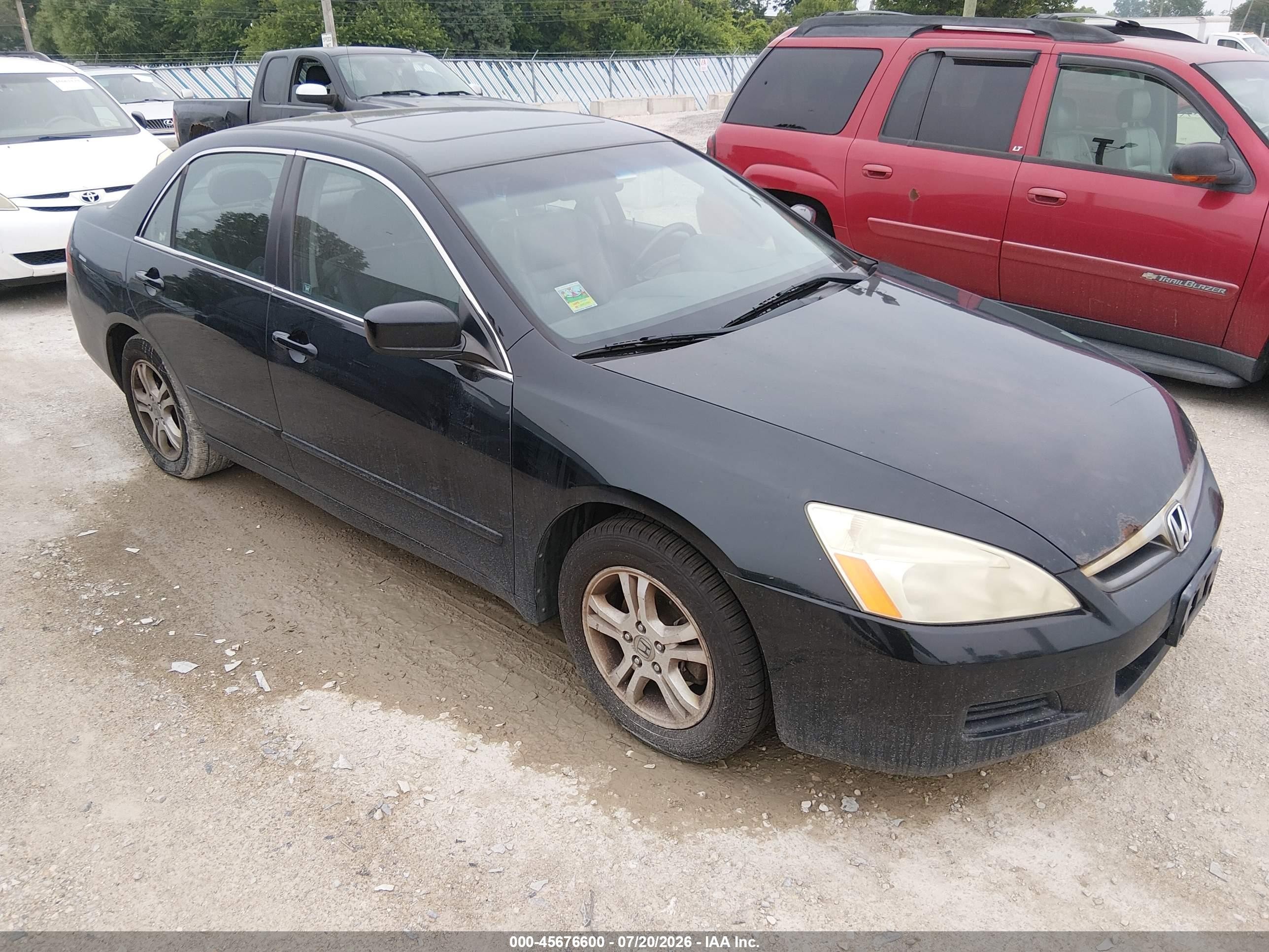 2007 Honda Accord 2.4 Ex Black vin: 1HGCM56837A173612