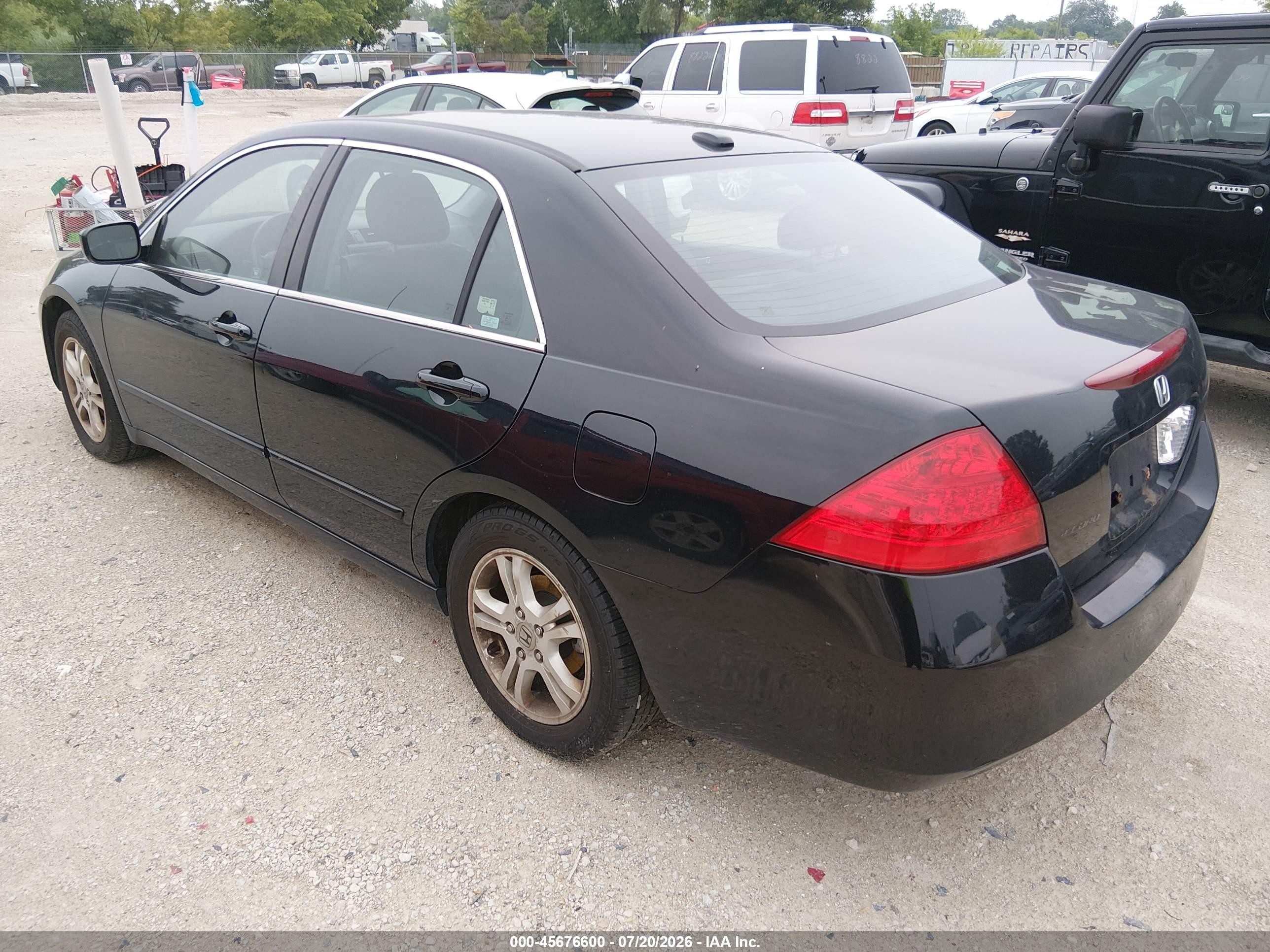 2007 Honda Accord 2.4 Ex Black vin: 1HGCM56837A173612
