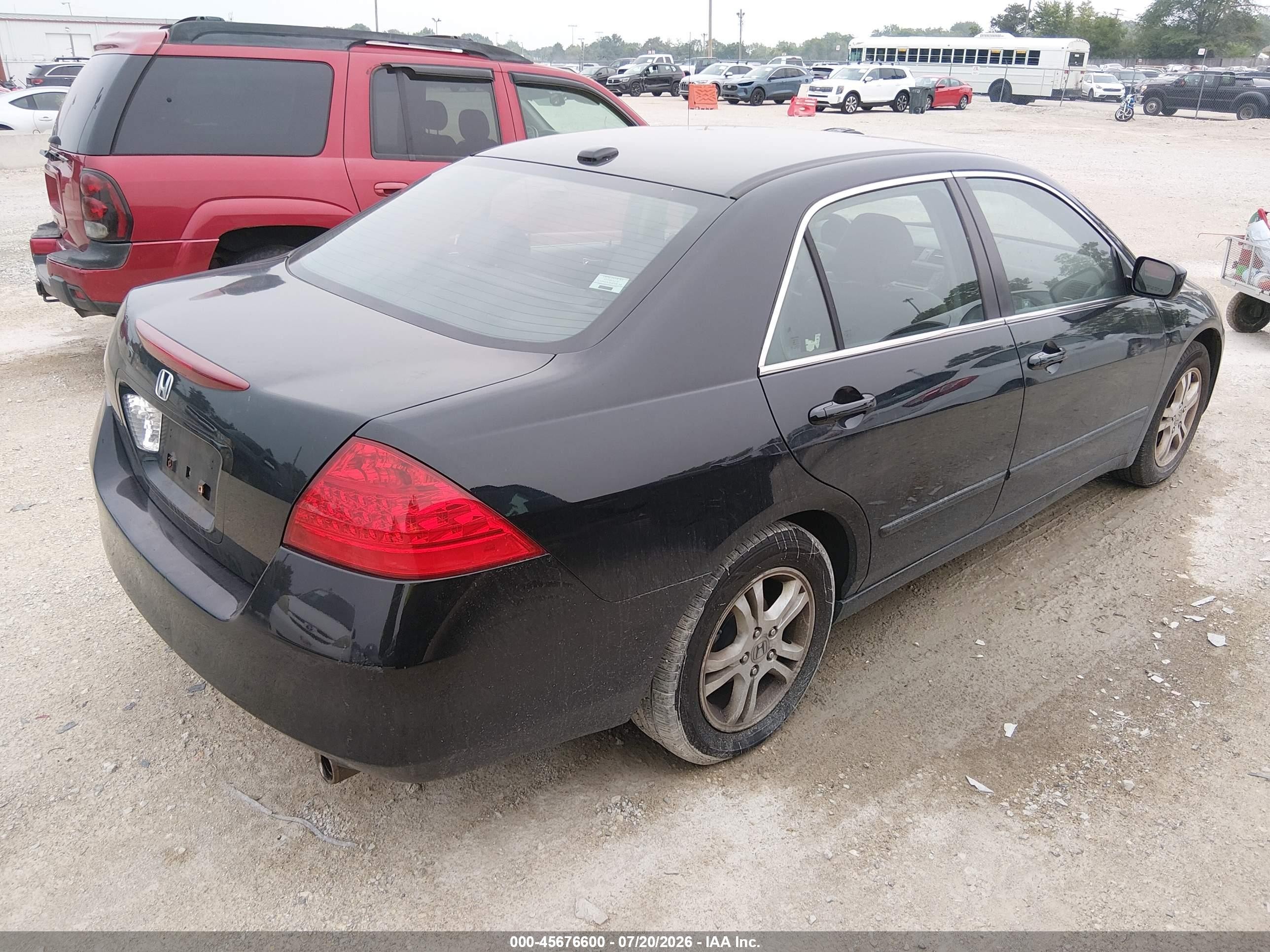 2007 Honda Accord 2.4 Ex Black vin: 1HGCM56837A173612