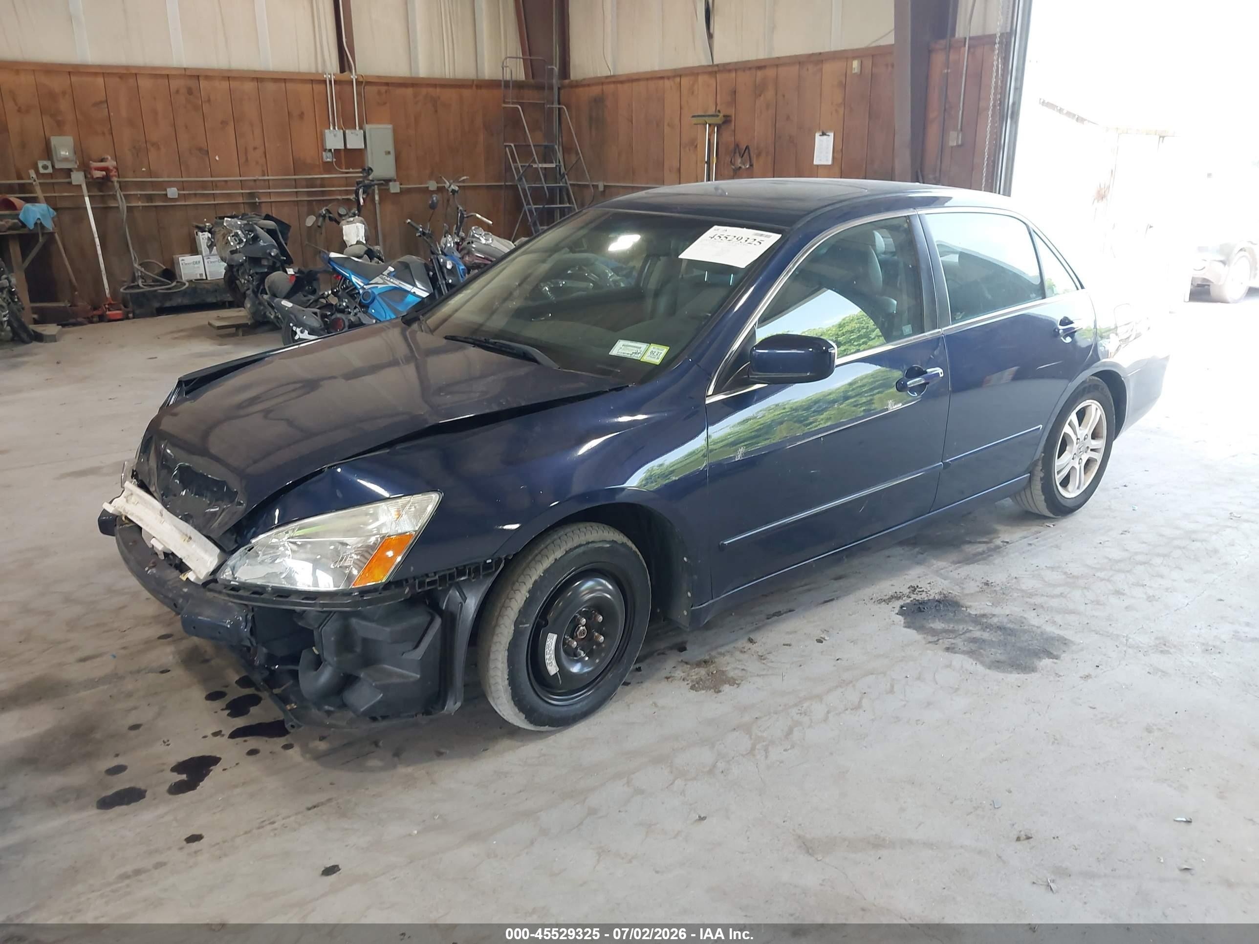 2007 Honda Accord 2.4 Ex Dark Blue vin: 1HGCM56837A198283