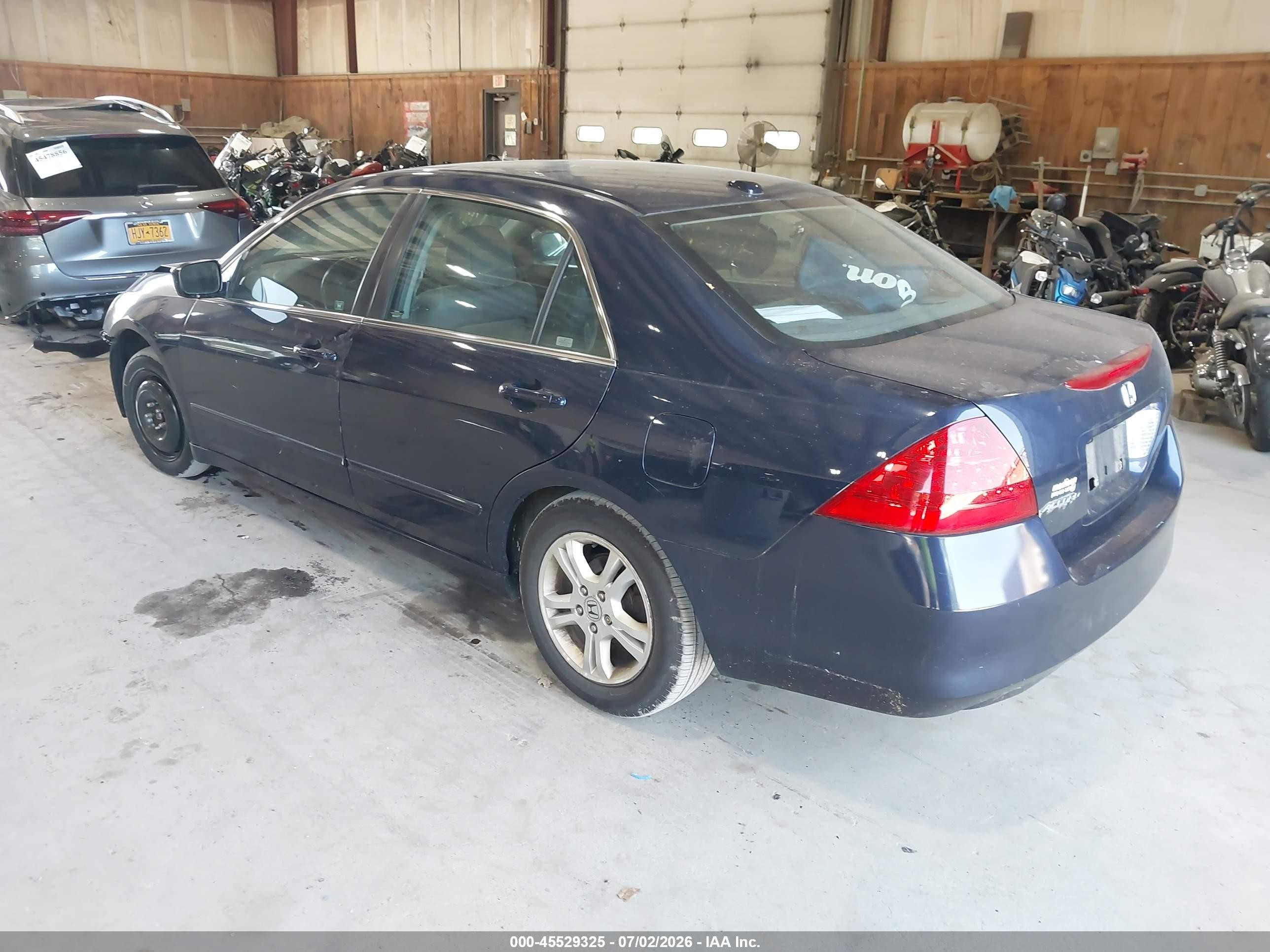 2007 Honda Accord 2.4 Ex Dark Blue vin: 1HGCM56837A198283