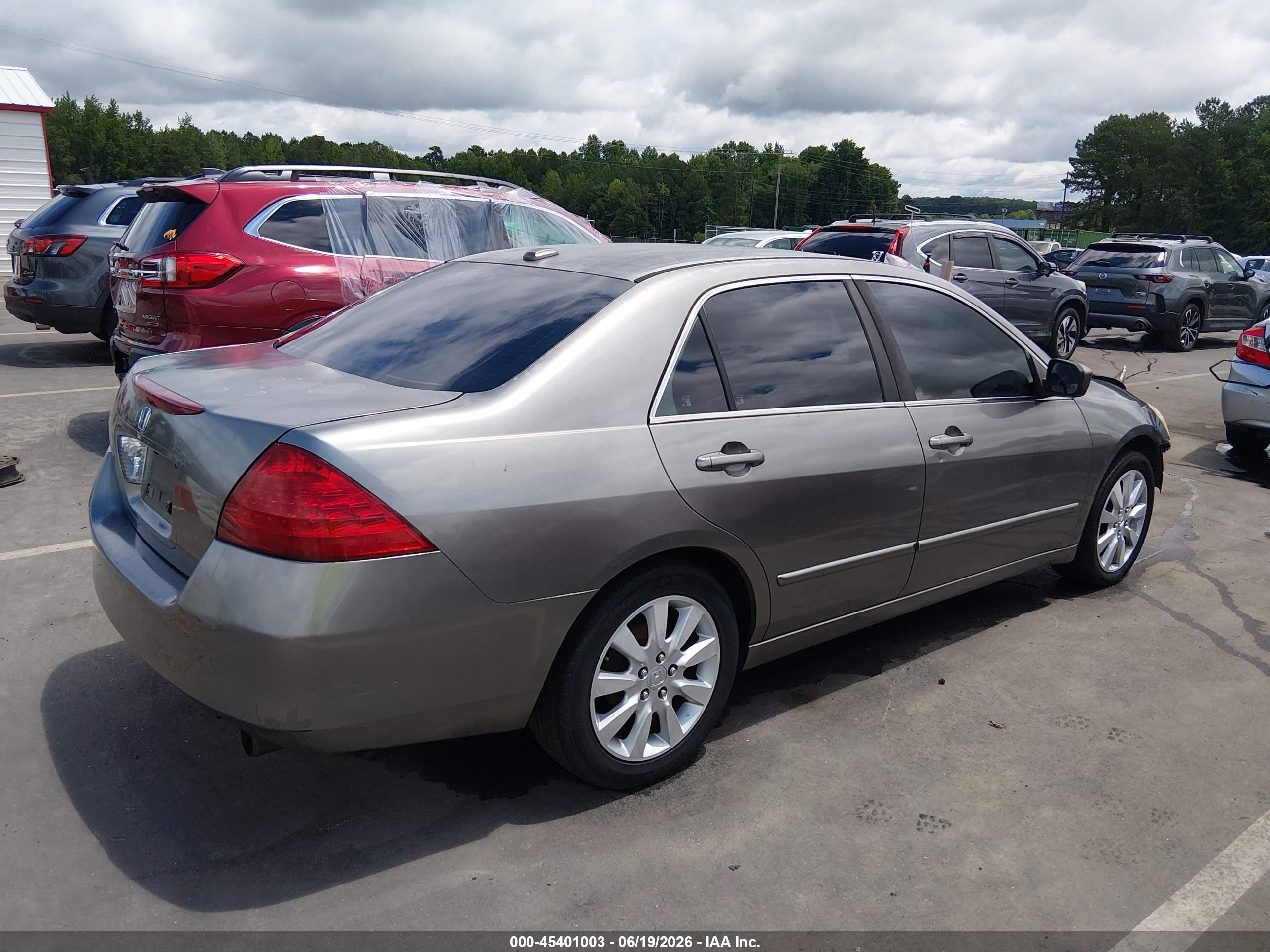 2007 Honda Accord 2.4 Ex Gray vin: 1HGCM56837A206673