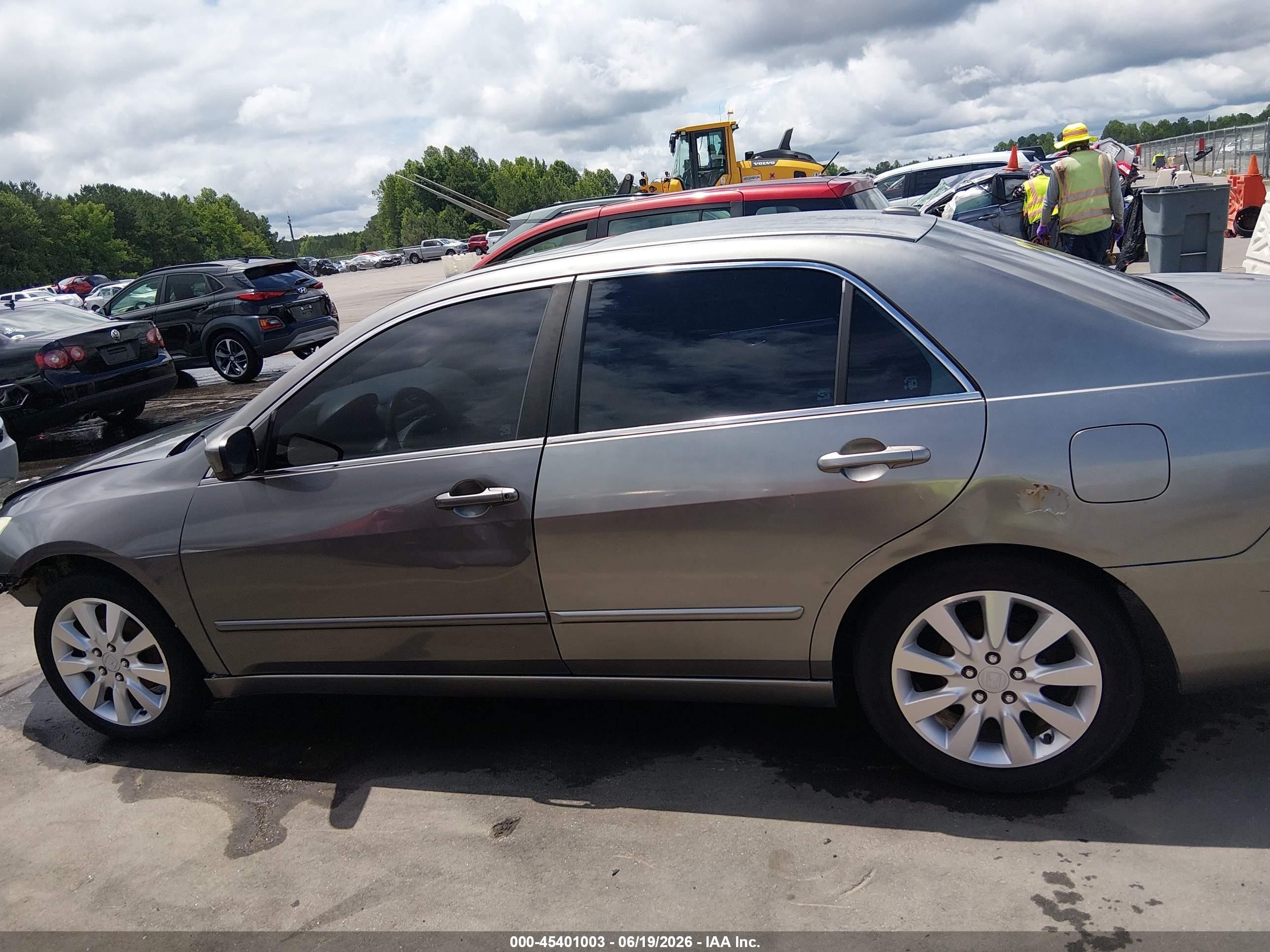 2007 Honda Accord 2.4 Ex Gray vin: 1HGCM56837A206673