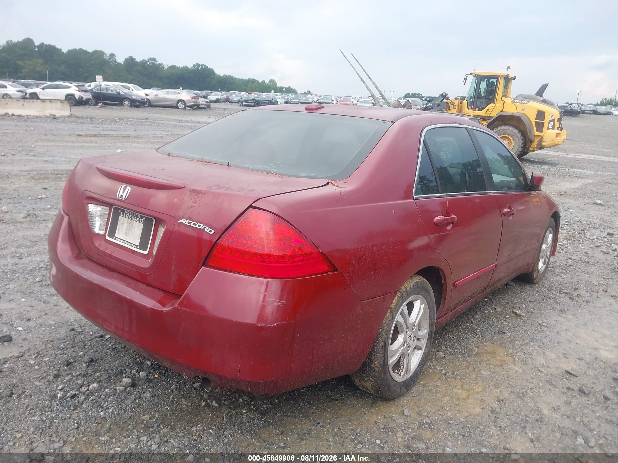 2007 Honda Accord 2.4 Ex Белый vin: 1HGCM56837A221898