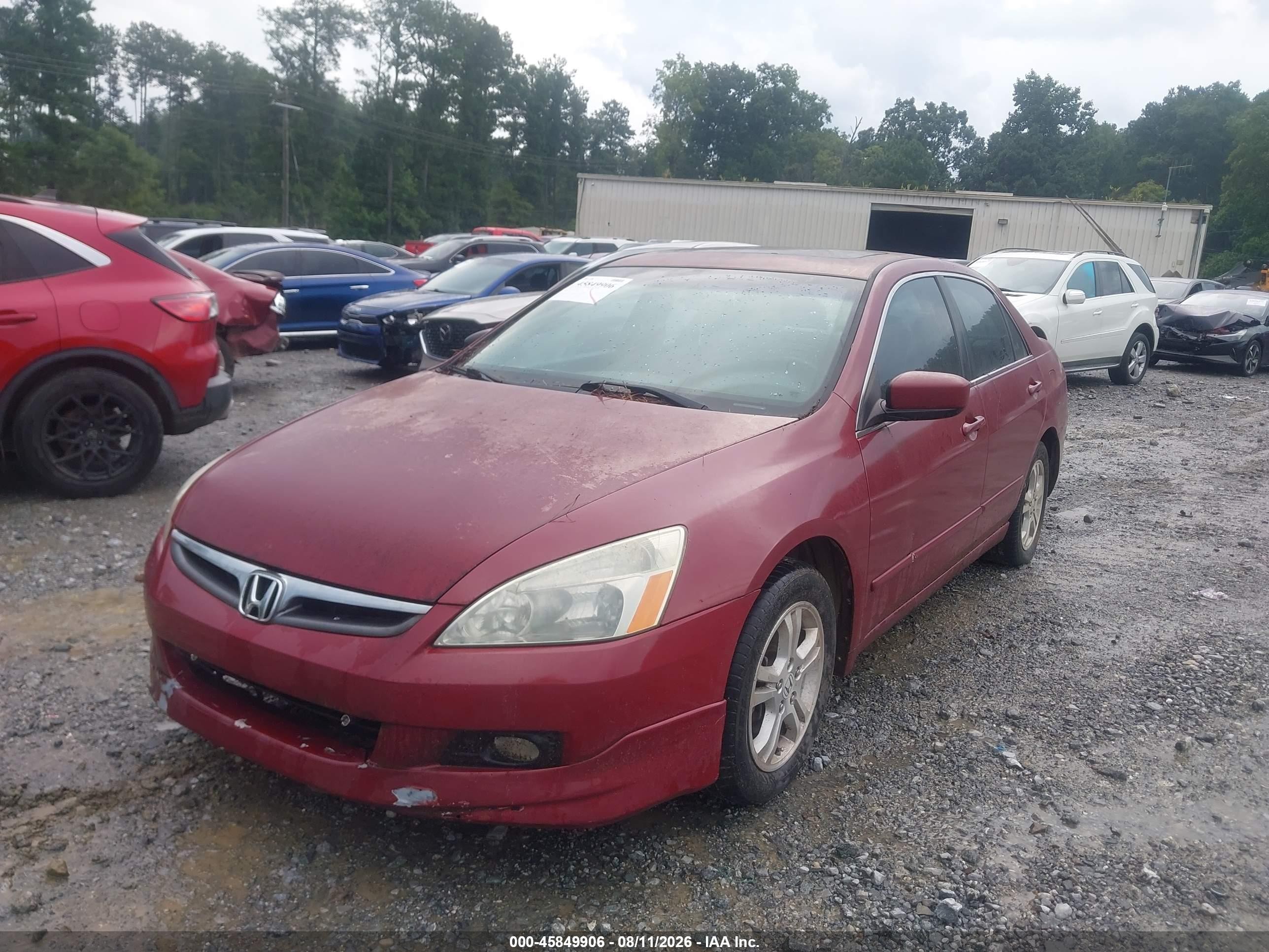 2007 Honda Accord 2.4 Ex Белый vin: 1HGCM56837A221898