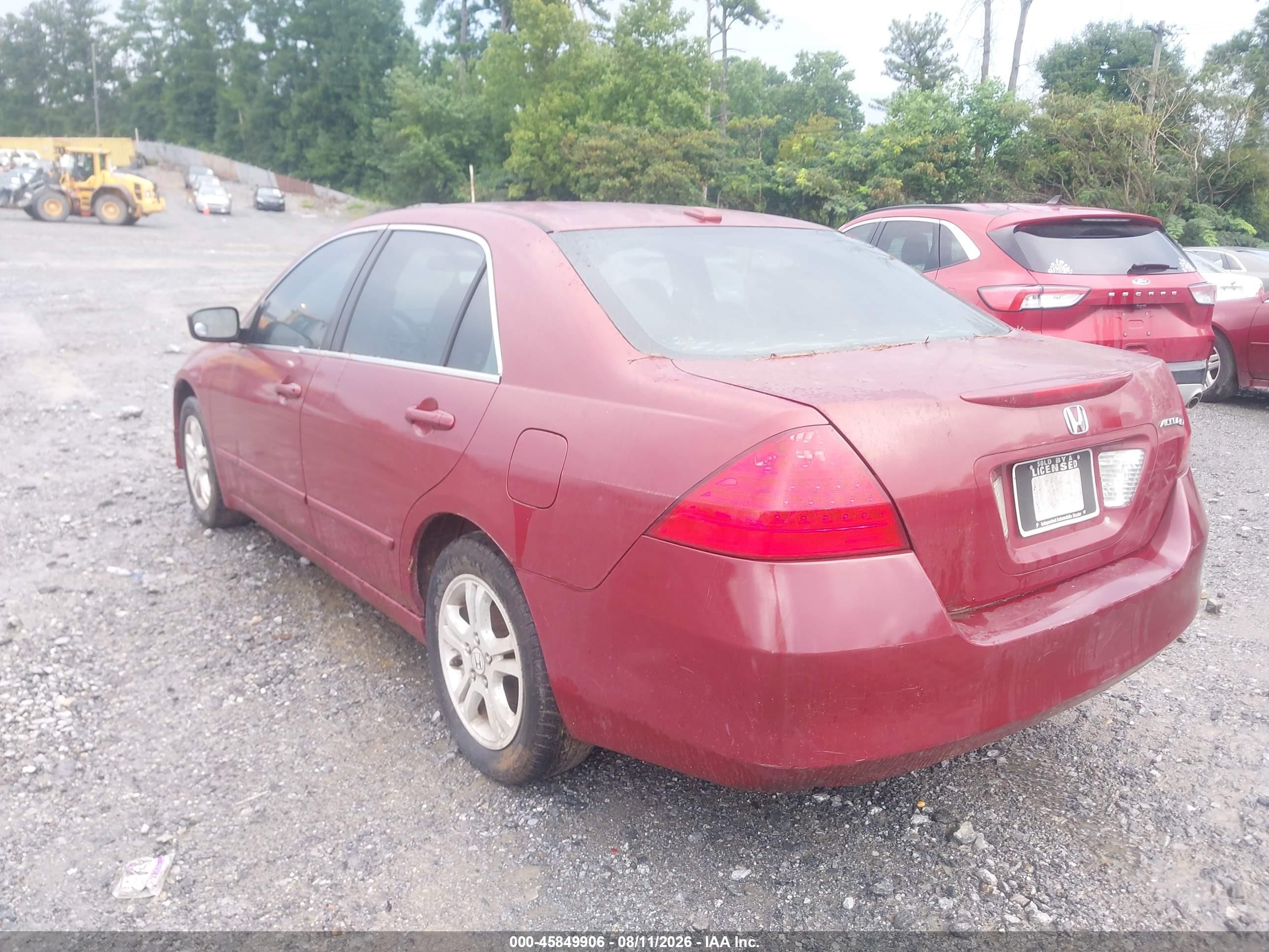 2007 Honda Accord 2.4 Ex Белый vin: 1HGCM56837A221898