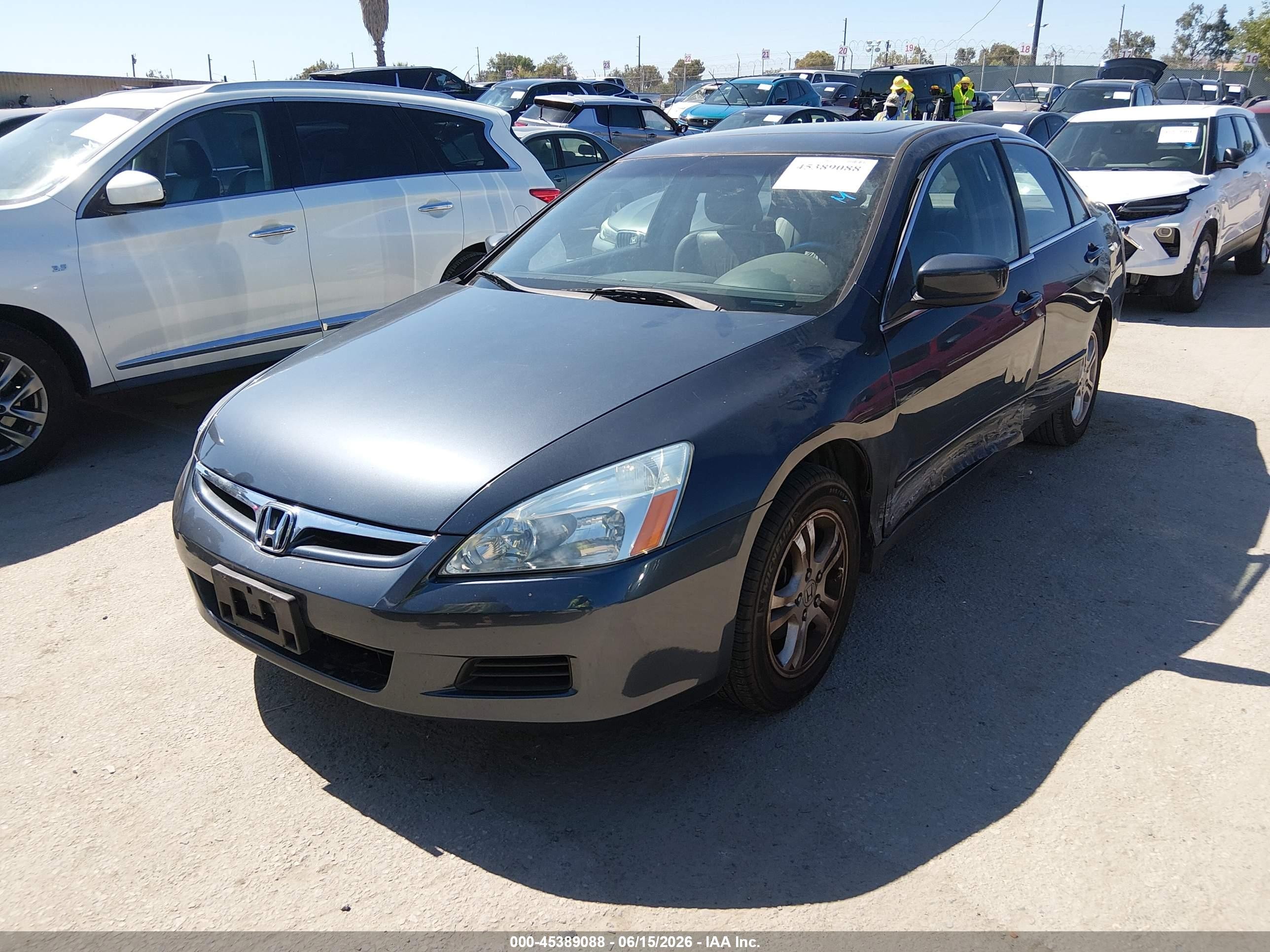 2007 Honda Accord 2.4 Ex Gray vin: 1HGCM56837A228737