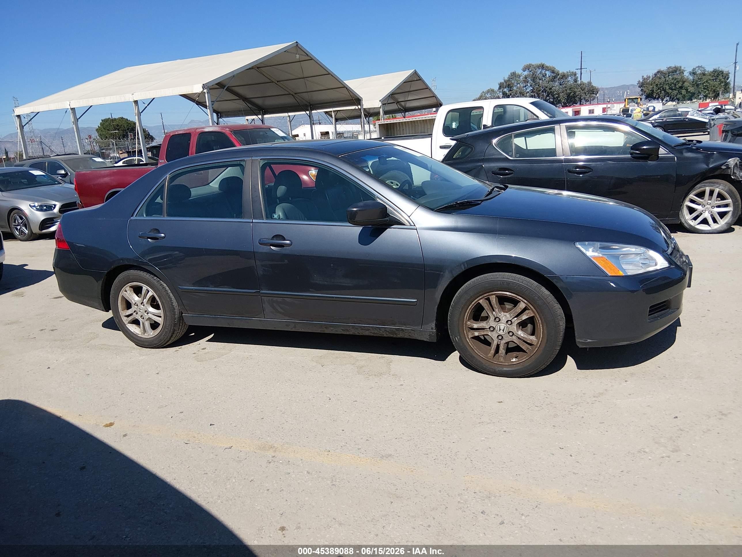 2007 Honda Accord 2.4 Ex Gray vin: 1HGCM56837A228737