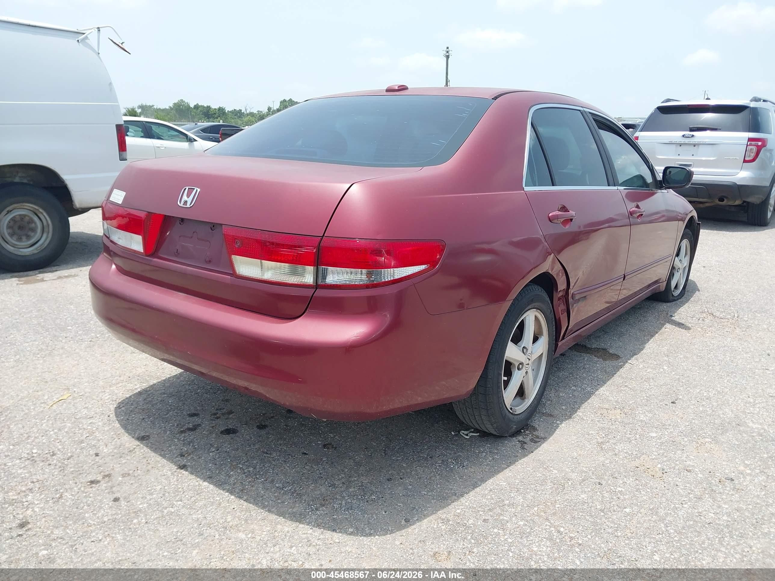 2004 Honda Accord 2.4 Ex Maroon vin: 1HGCM56844A020779
