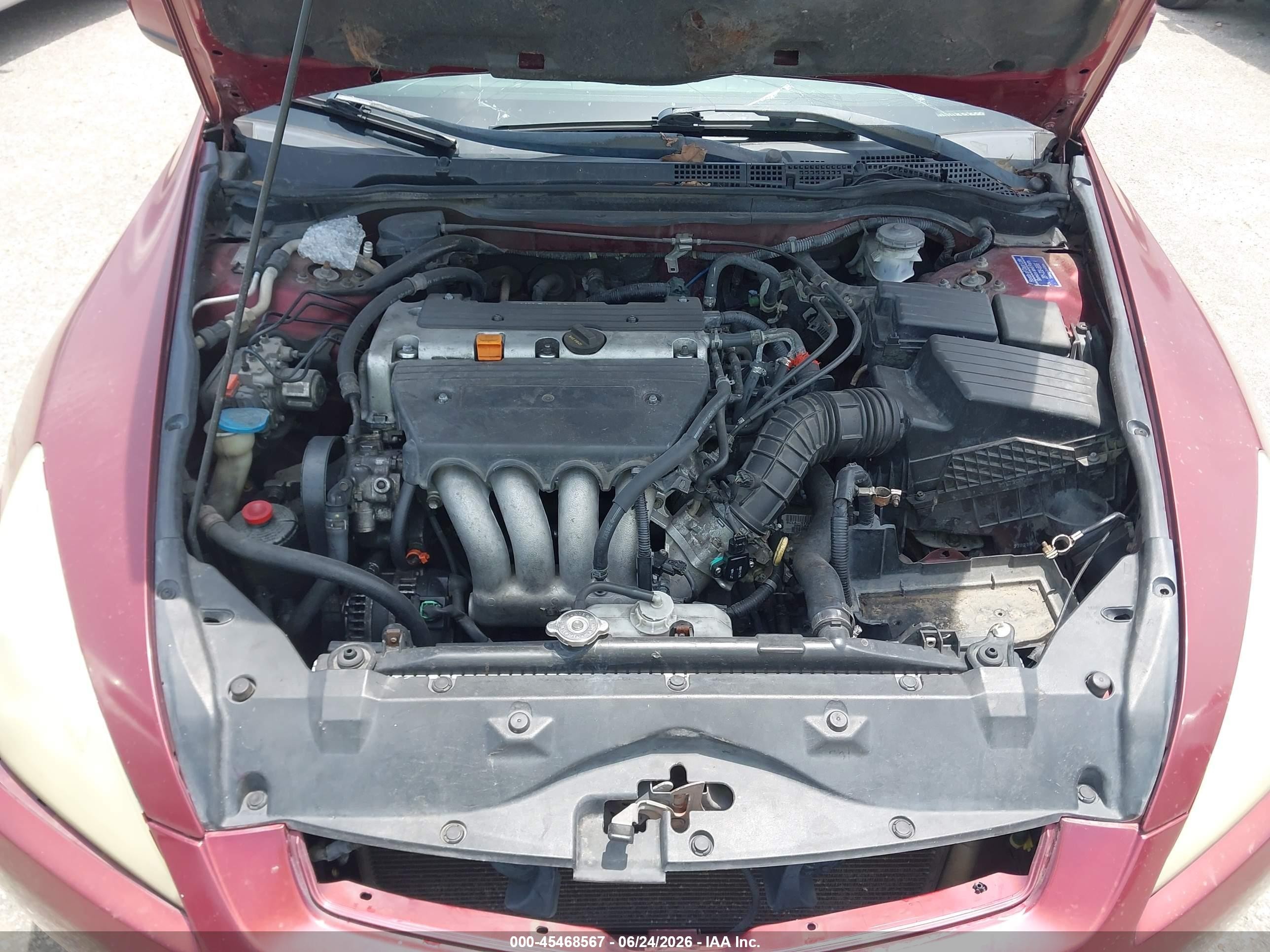 2004 Honda Accord 2.4 Ex Maroon vin: 1HGCM56844A020779