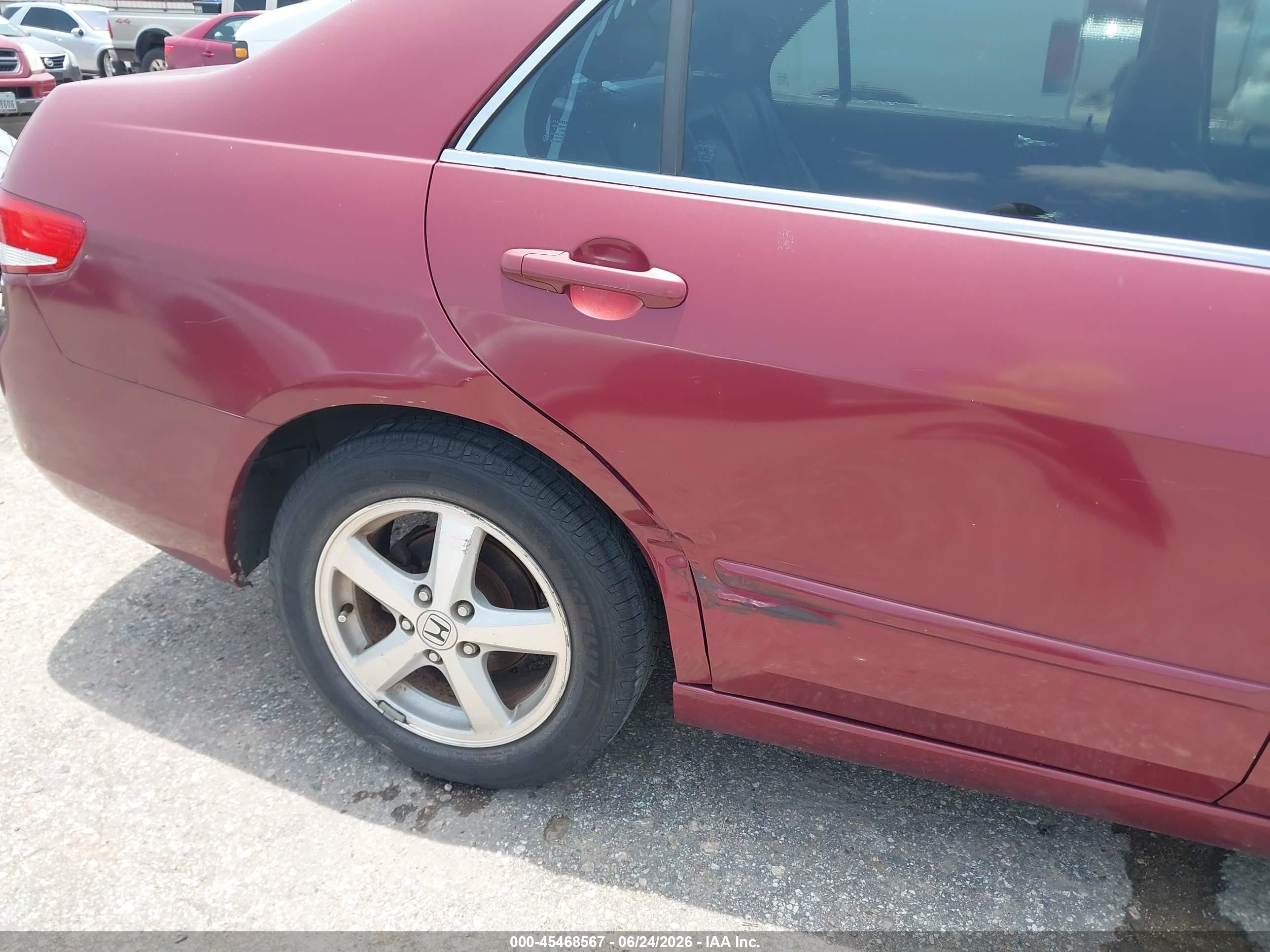 2004 Honda Accord 2.4 Ex Maroon vin: 1HGCM56844A020779