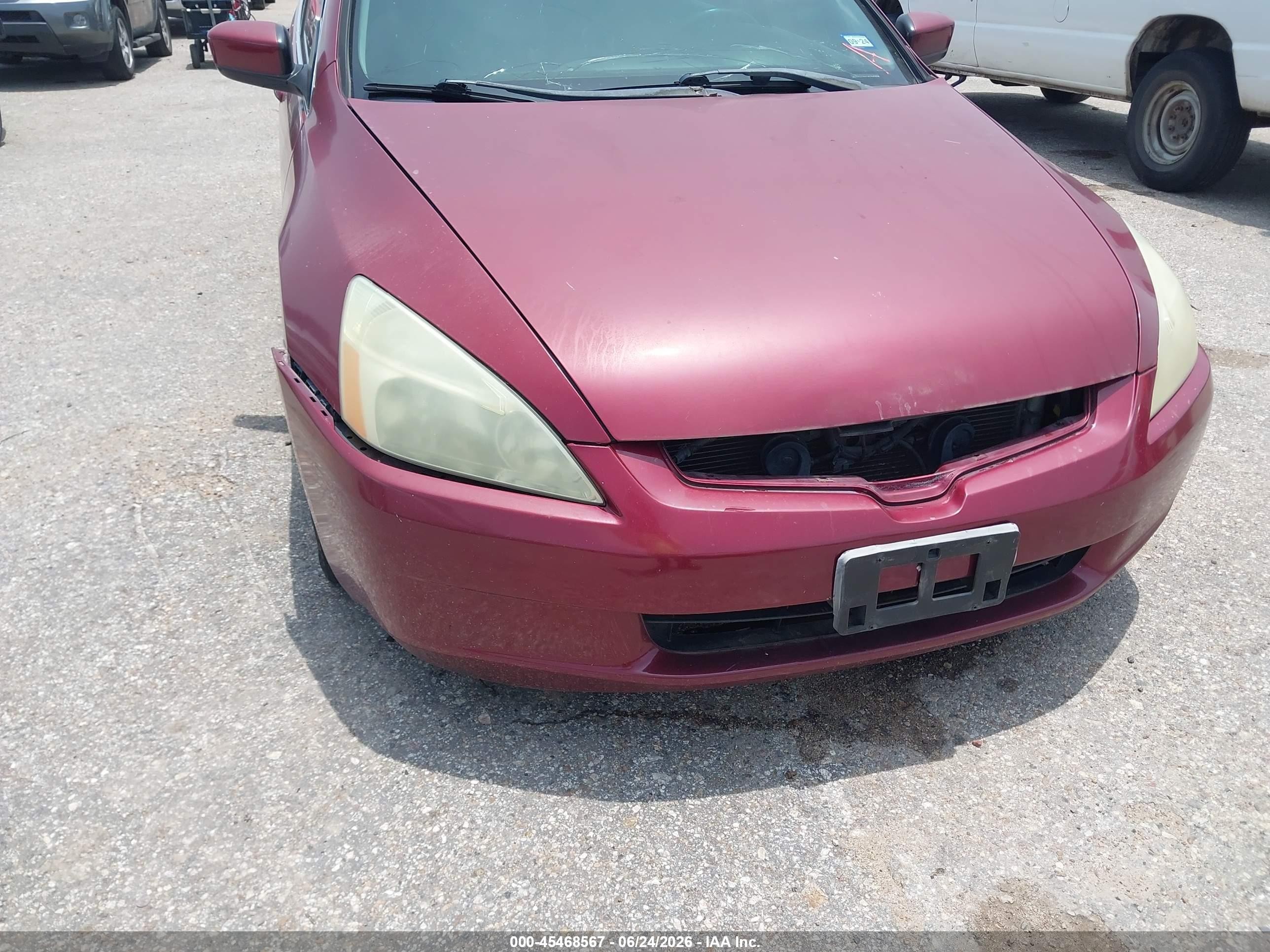 2004 Honda Accord 2.4 Ex Maroon vin: 1HGCM56844A020779