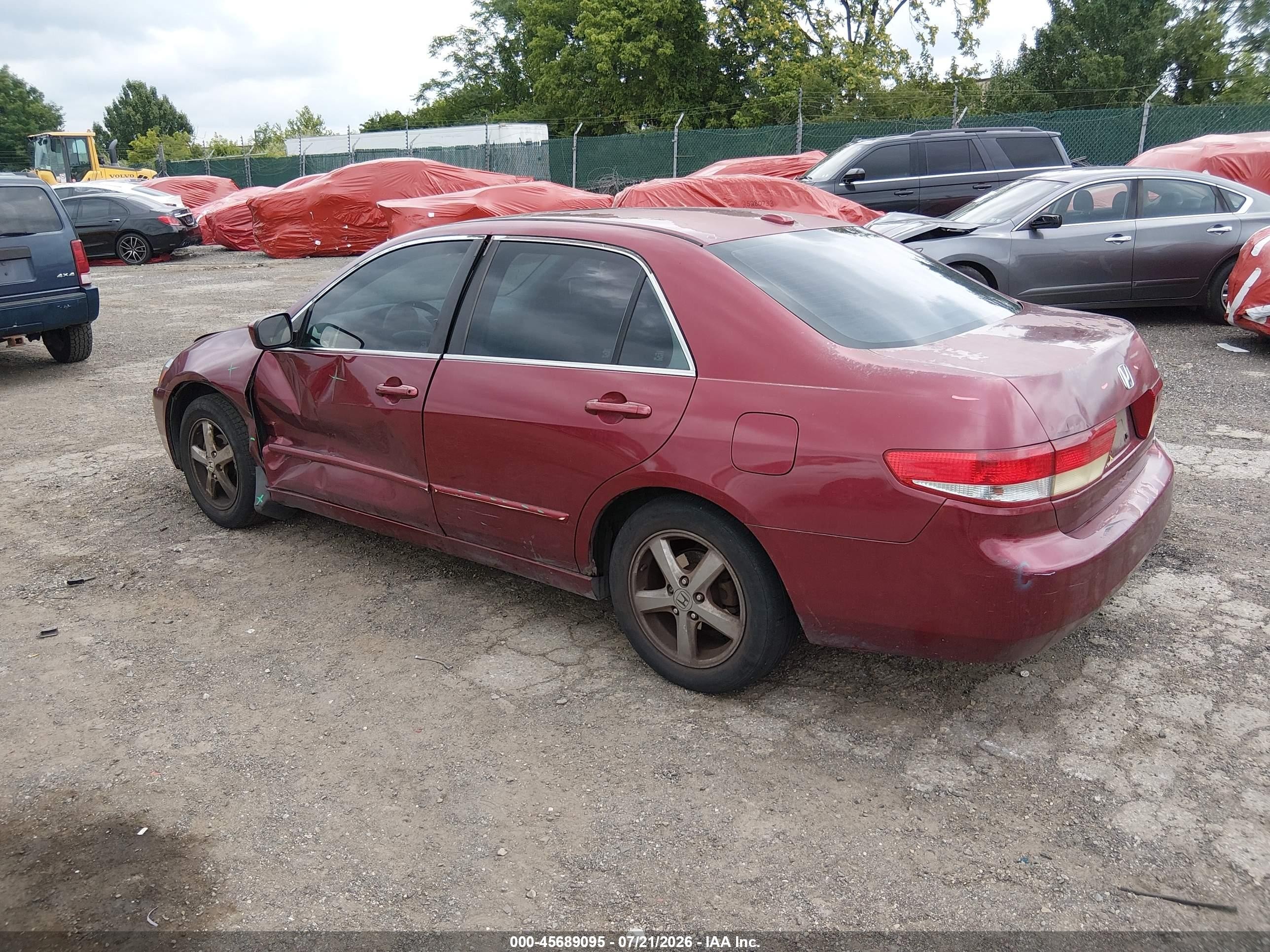 2004 Honda Accord 2.4 Ex Burgundy vin: 1HGCM56844A080254