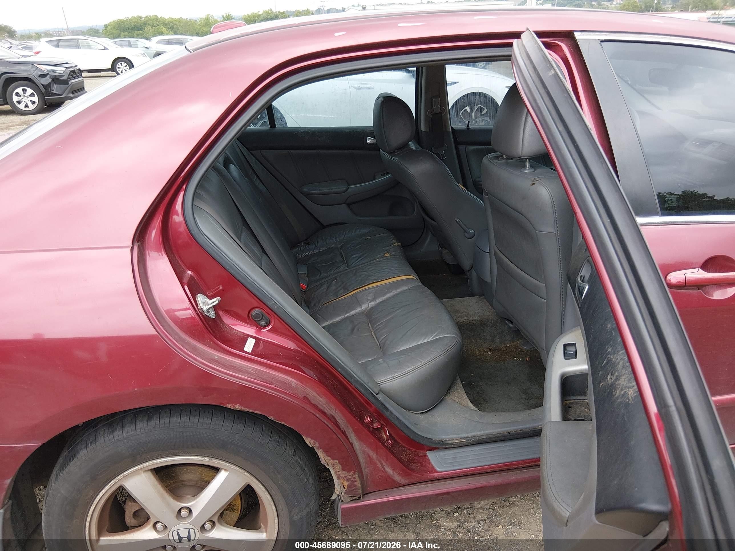 2004 Honda Accord 2.4 Ex Burgundy vin: 1HGCM56844A080254