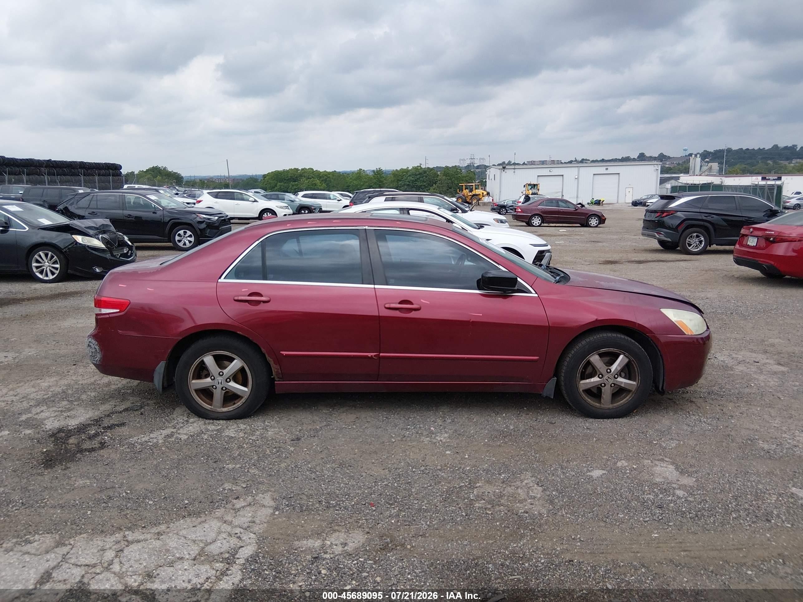 2004 Honda Accord 2.4 Ex Burgundy vin: 1HGCM56844A080254
