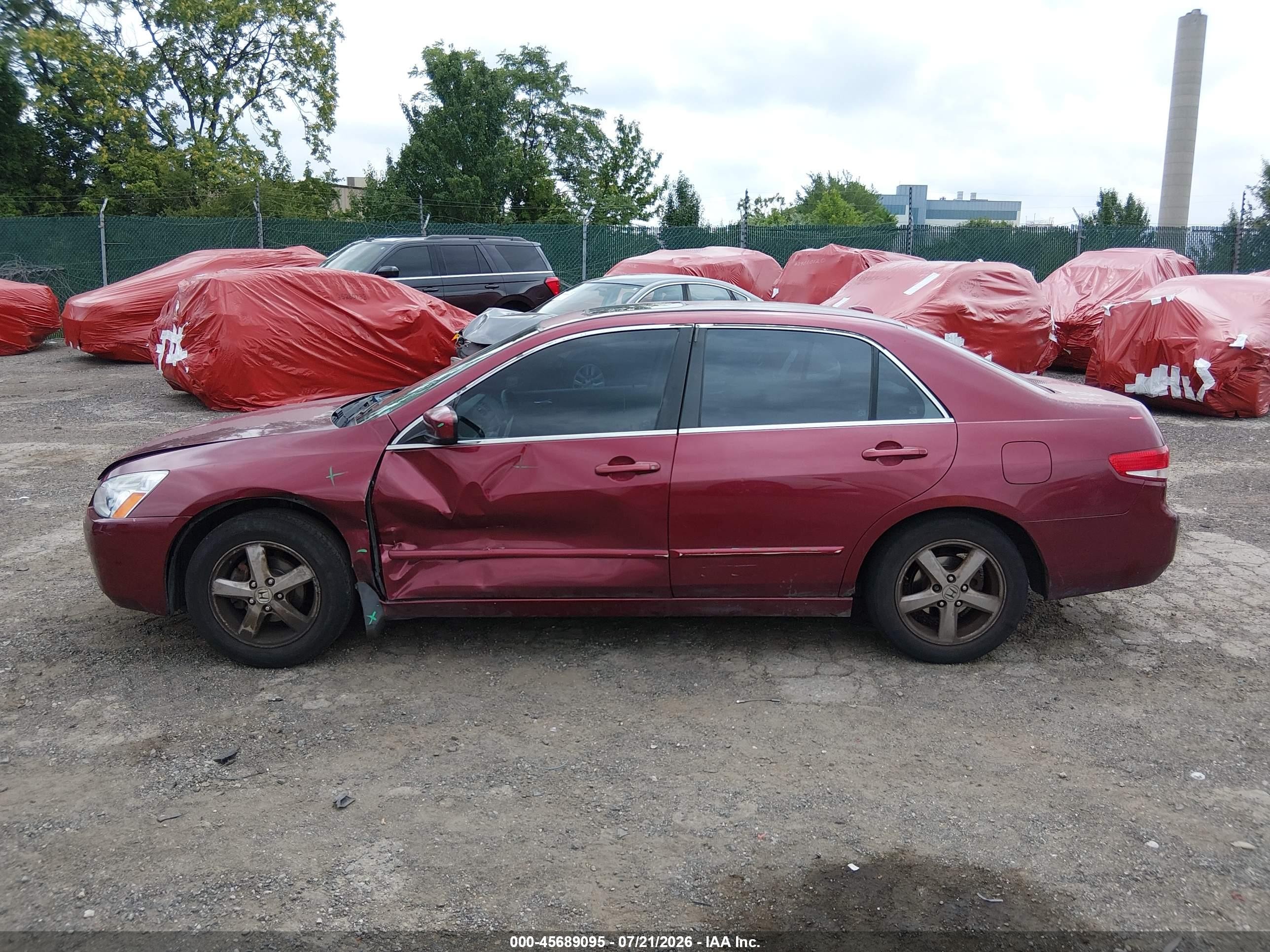 2004 Honda Accord 2.4 Ex Burgundy vin: 1HGCM56844A080254
