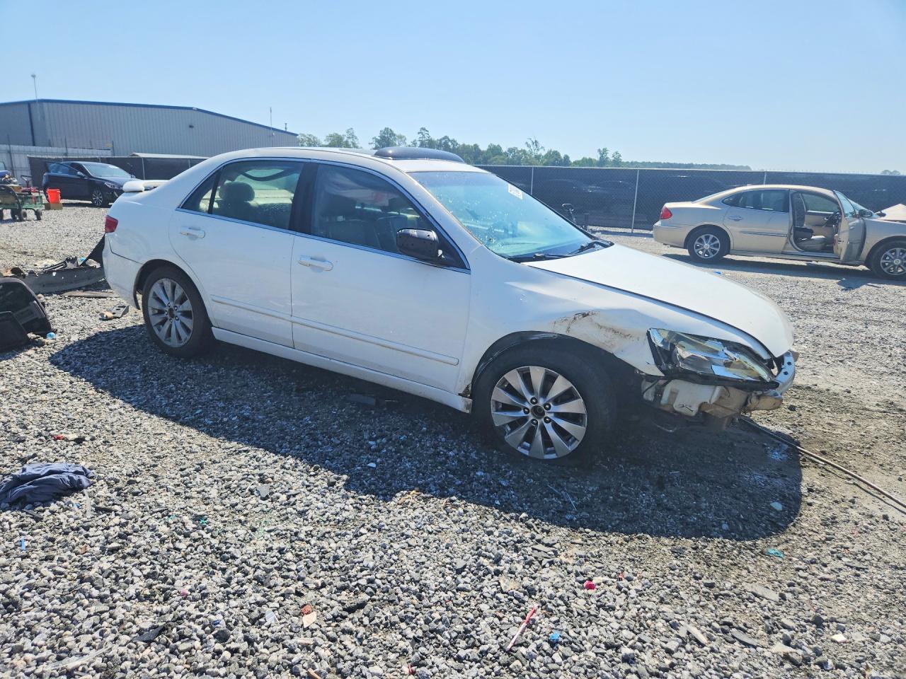 2005 Honda Accord Ex White vin: 1HGCM56845A044730