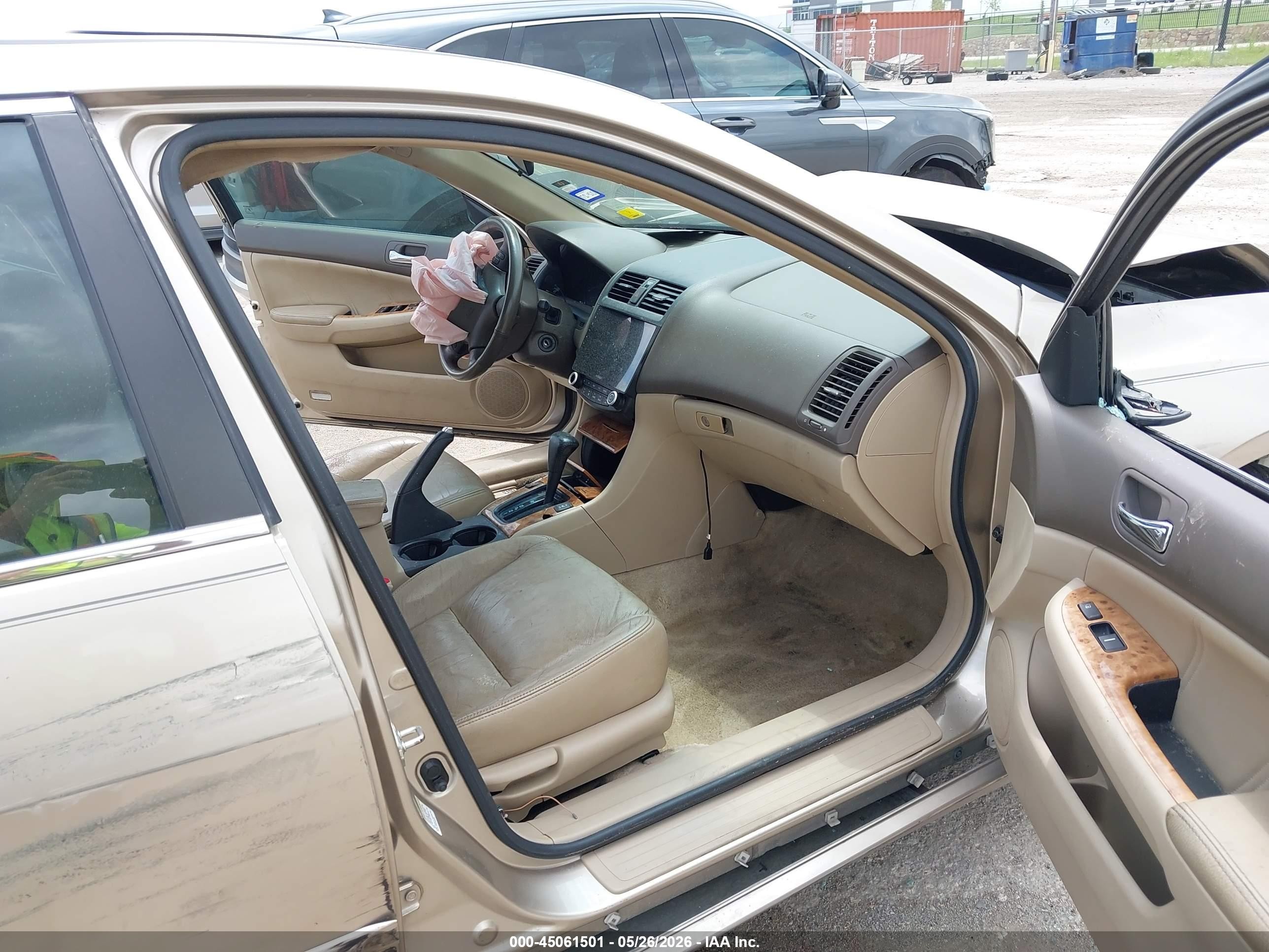2005 Honda Accord 2.4 Ex Beige vin: 1HGCM56845A044744