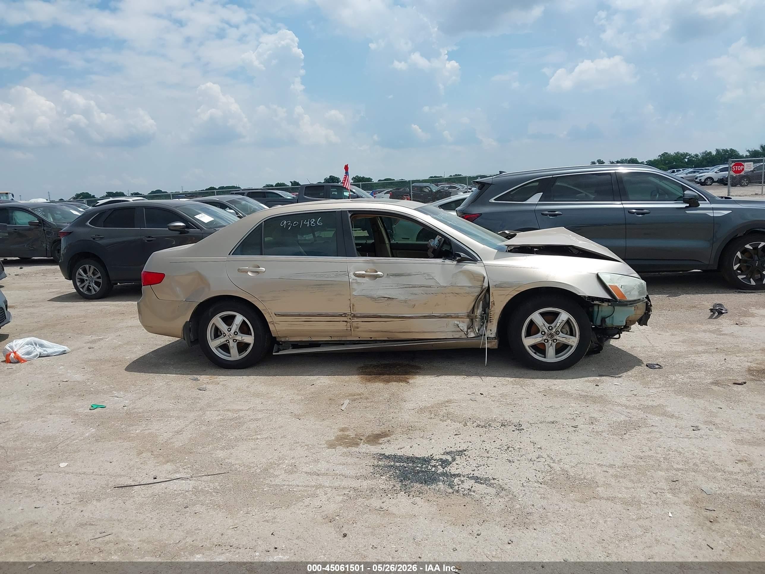 2005 Honda Accord 2.4 Ex Beige vin: 1HGCM56845A044744