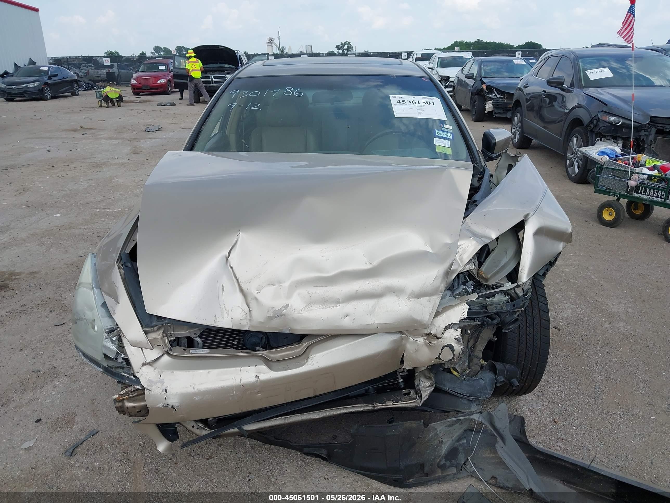 2005 Honda Accord 2.4 Ex Beige vin: 1HGCM56845A044744