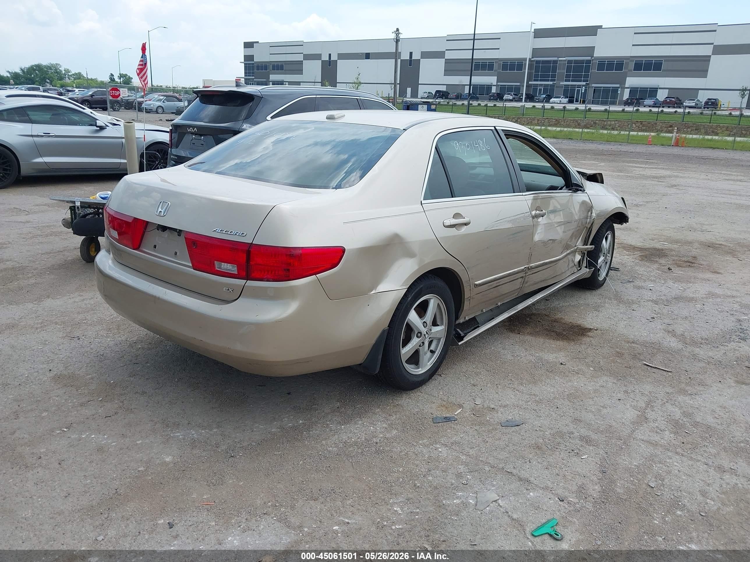2005 Honda Accord 2.4 Ex Beige vin: 1HGCM56845A044744