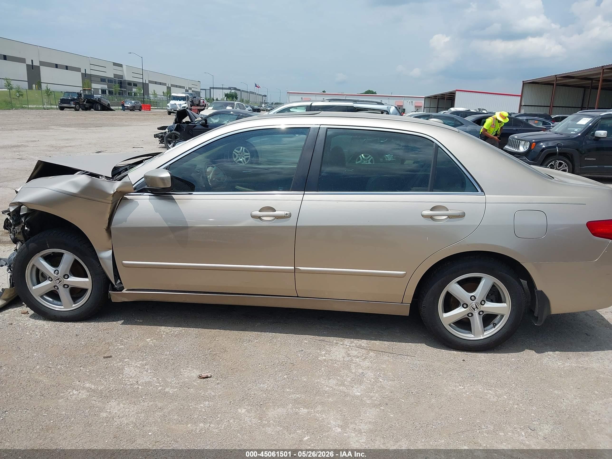 2005 Honda Accord 2.4 Ex Beige vin: 1HGCM56845A044744