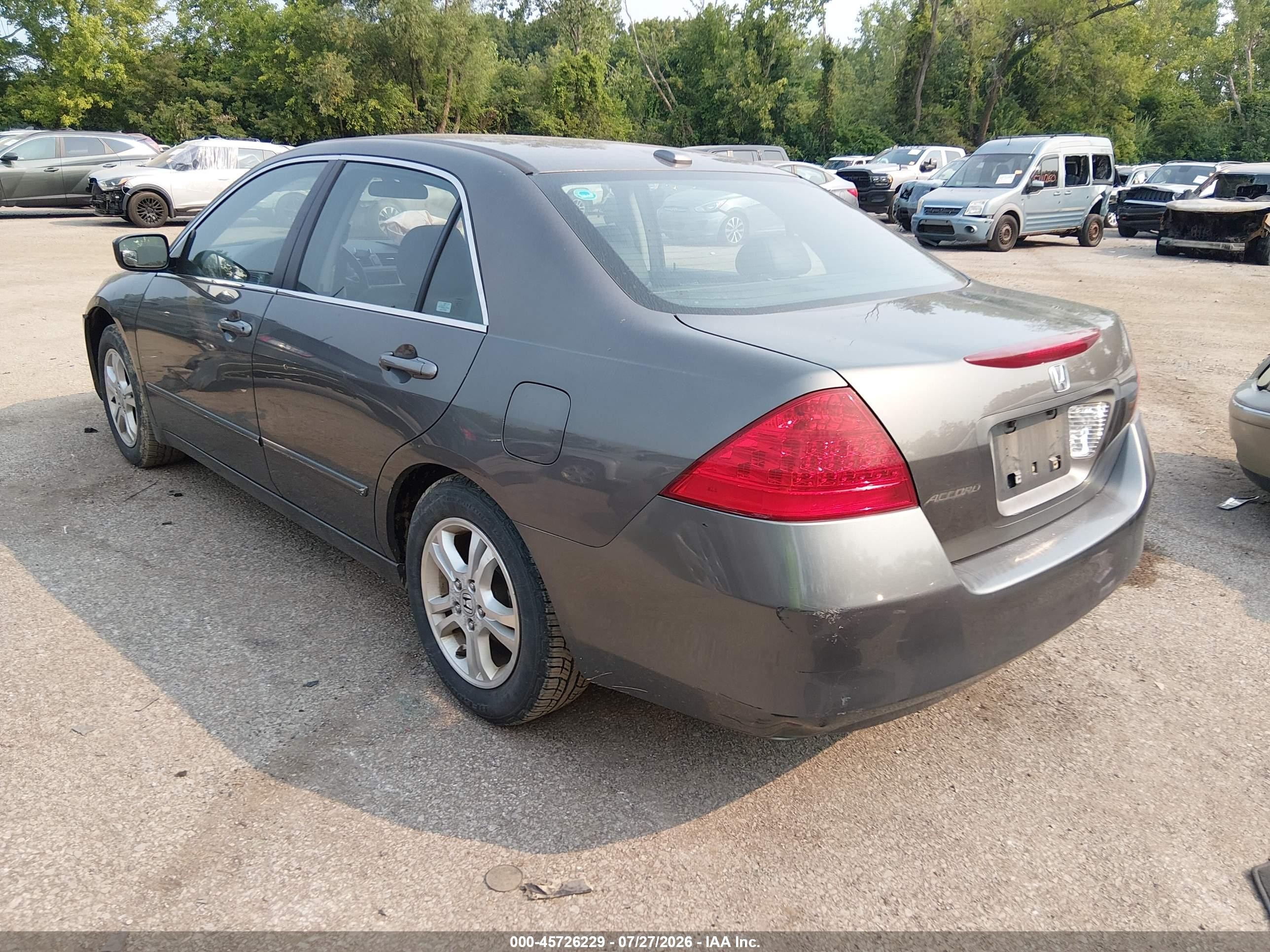2006 Honda Accord 2.4 Ex Gray vin: 1HGCM56846A096490