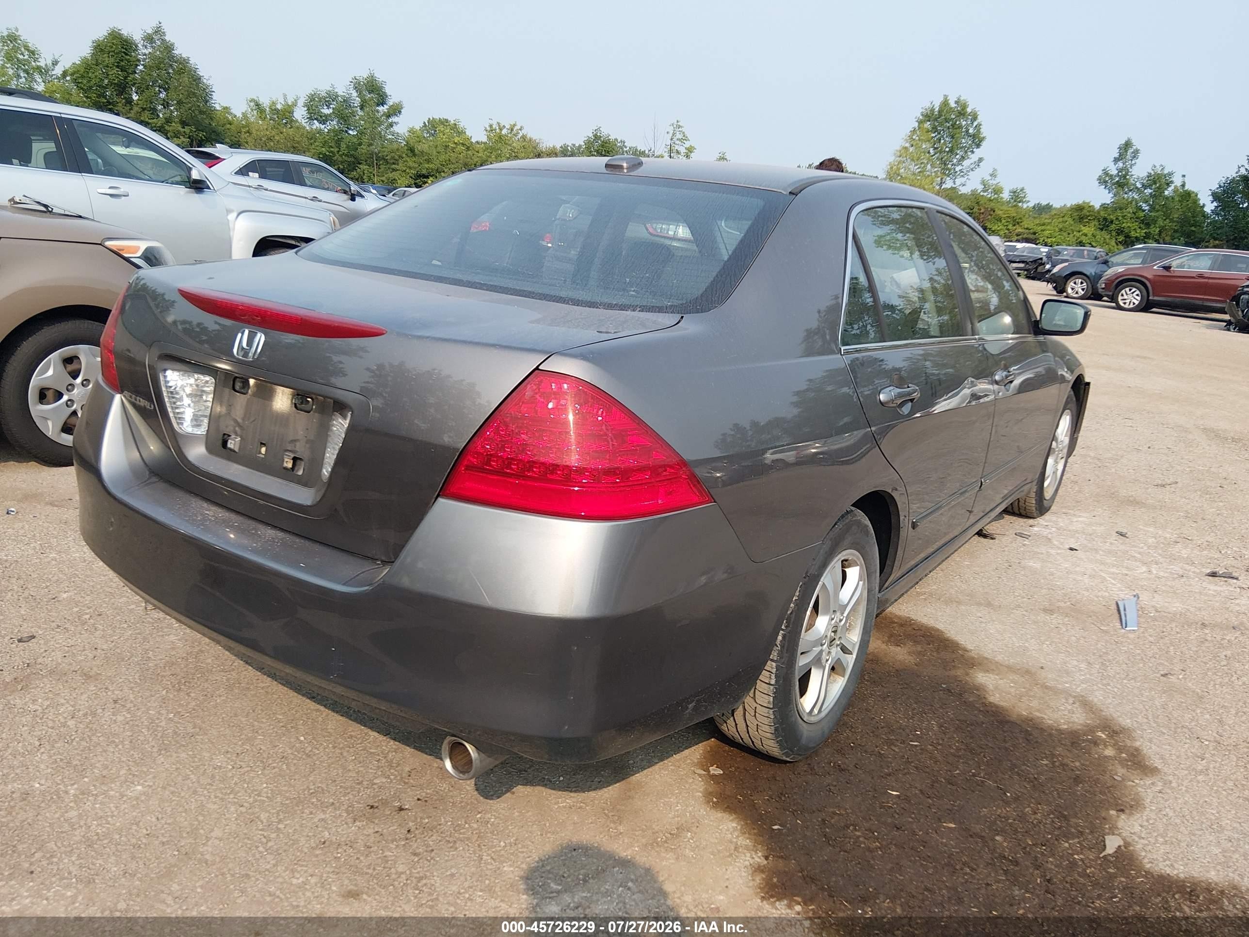2006 Honda Accord 2.4 Ex Gray vin: 1HGCM56846A096490