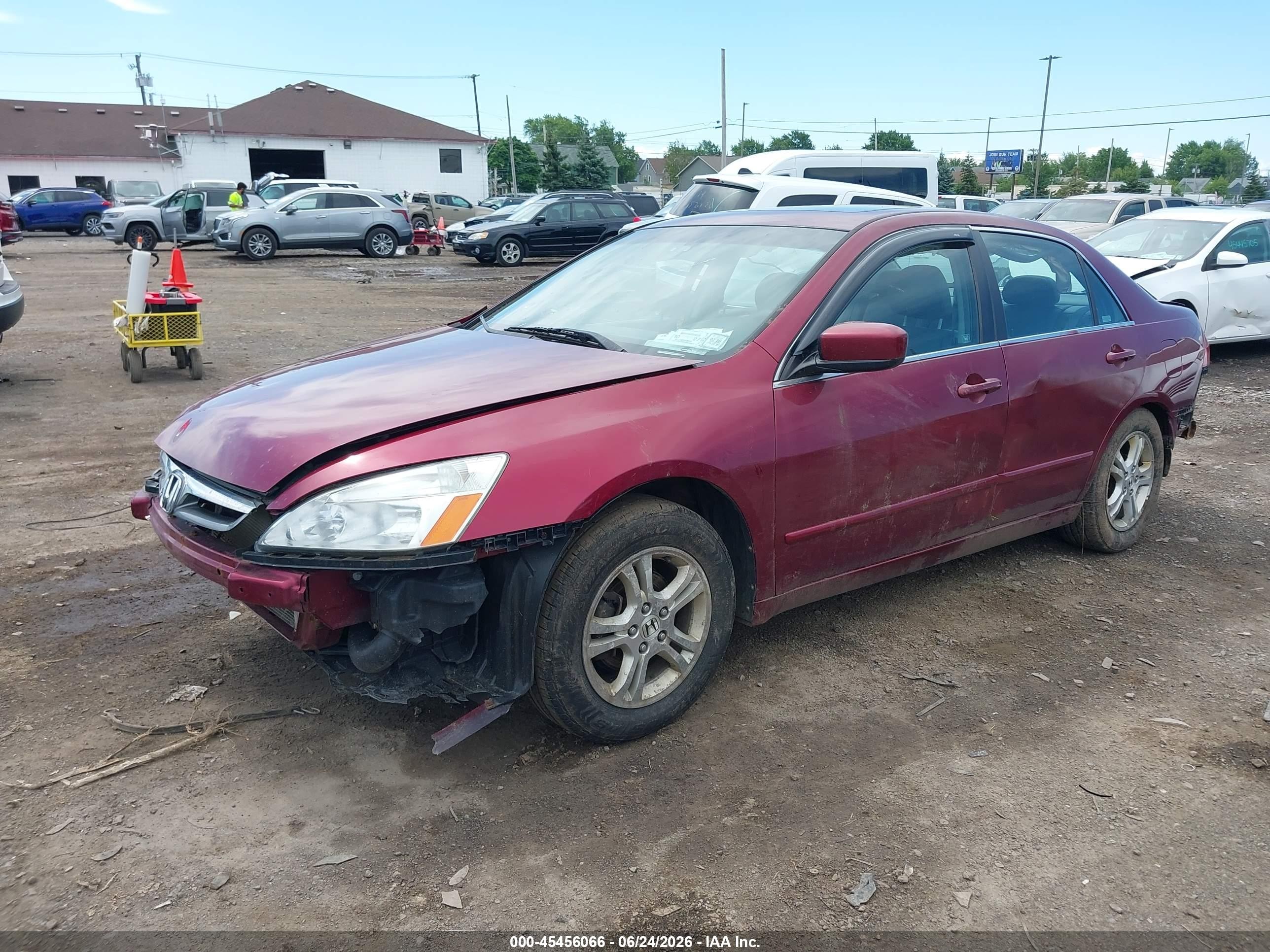 2006 Honda Accord 2.4 Ex Red vin: 1HGCM56846A160852