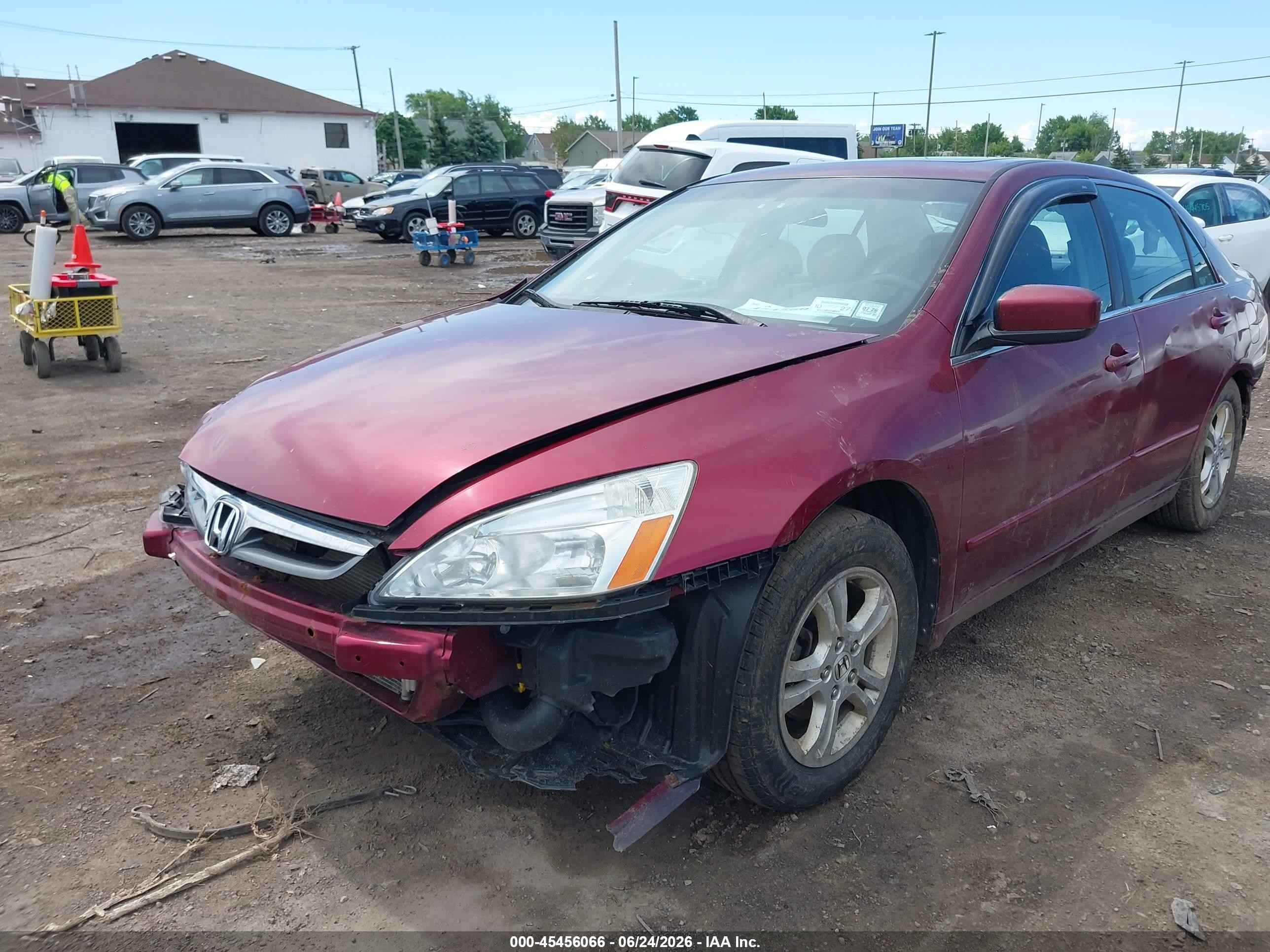 2006 Honda Accord 2.4 Ex Red vin: 1HGCM56846A160852