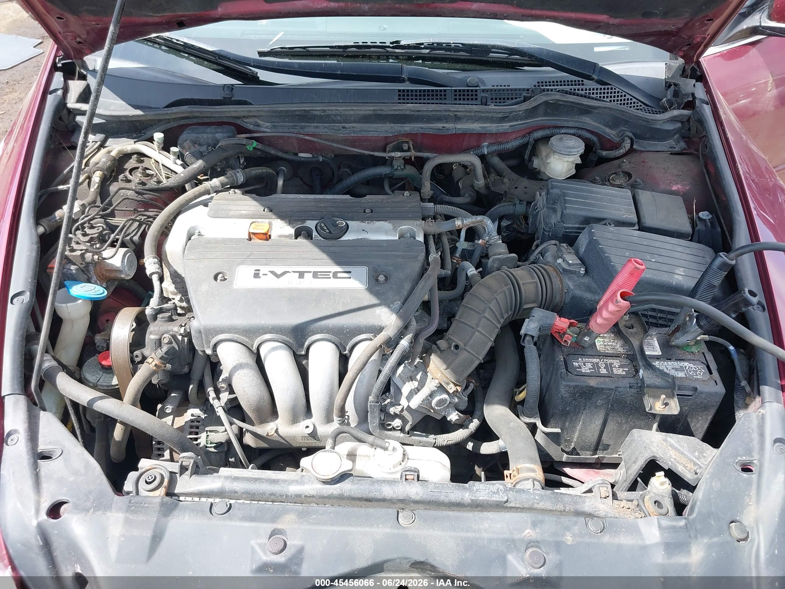 2006 Honda Accord 2.4 Ex Red vin: 1HGCM56846A160852