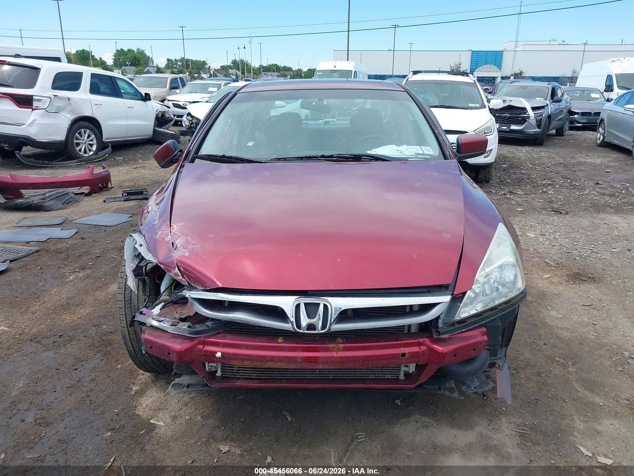 2006 Honda Accord 2.4 Ex Red vin: 1HGCM56846A160852