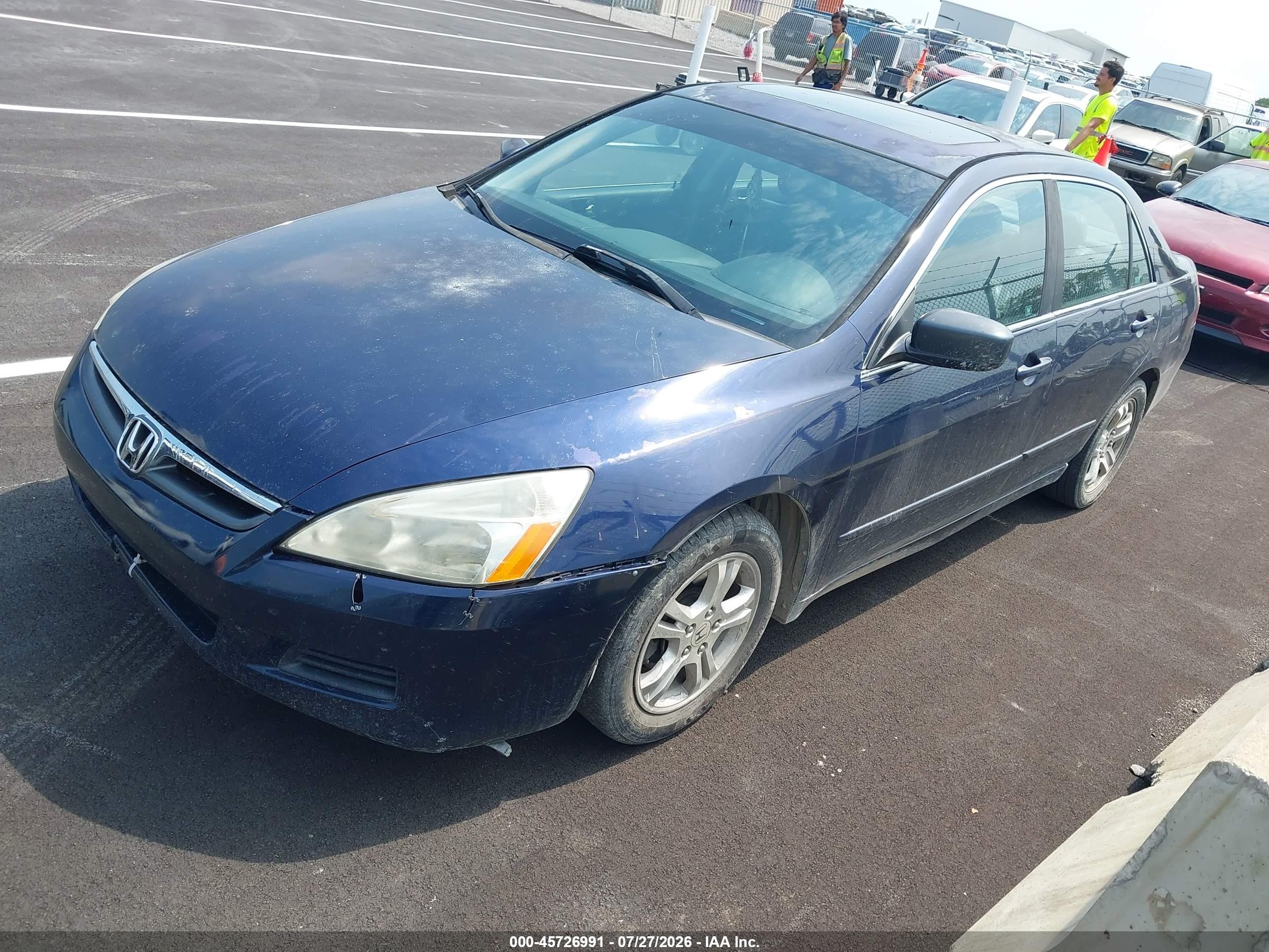 2007 Honda Accord 2.4 Ex Gray vin: 1HGCM56847A026957