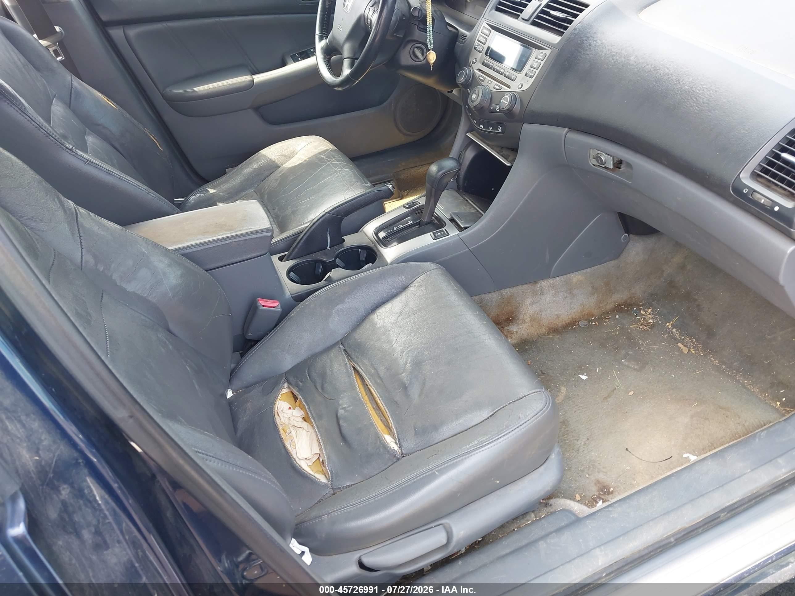 2007 Honda Accord 2.4 Ex Gray vin: 1HGCM56847A026957