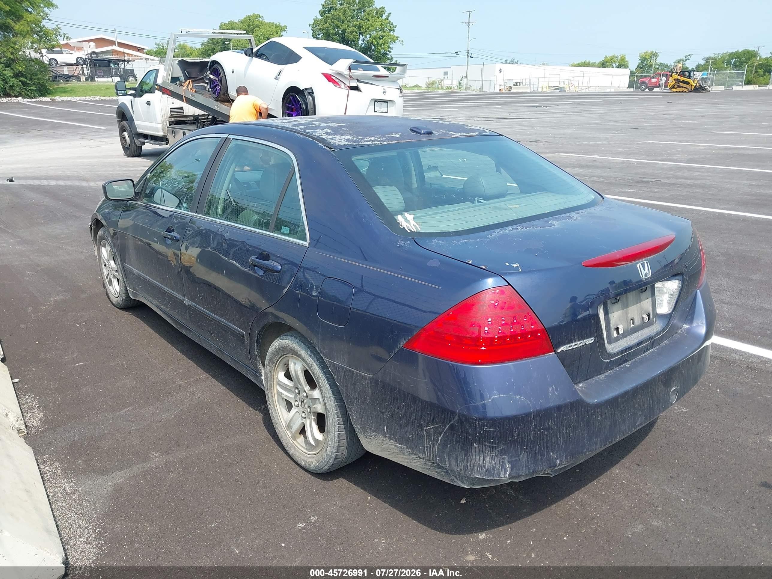 2007 Honda Accord 2.4 Ex Gray vin: 1HGCM56847A026957