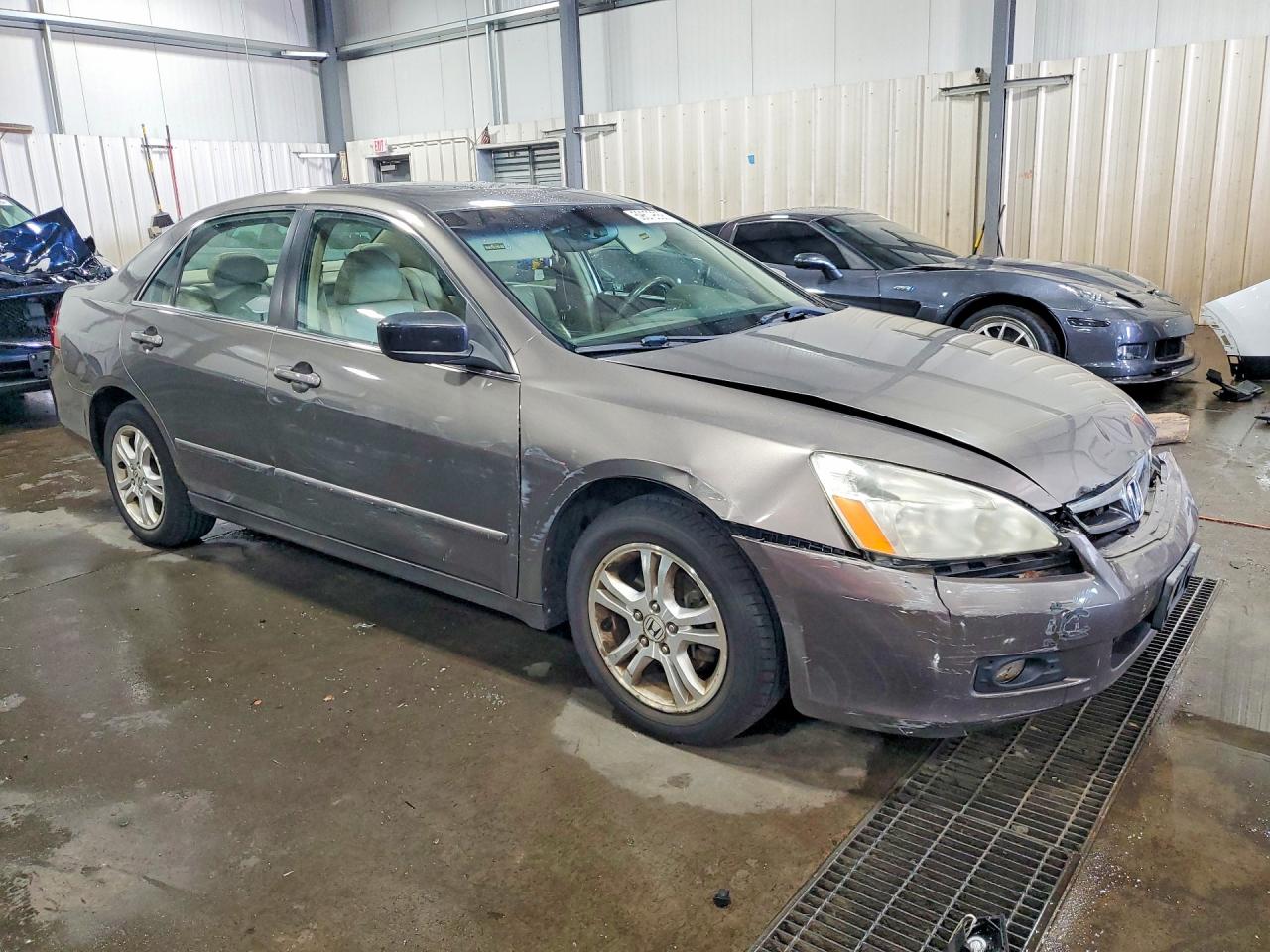 2007 Honda Accord Ex Brown vin: 1HGCM56847A060557