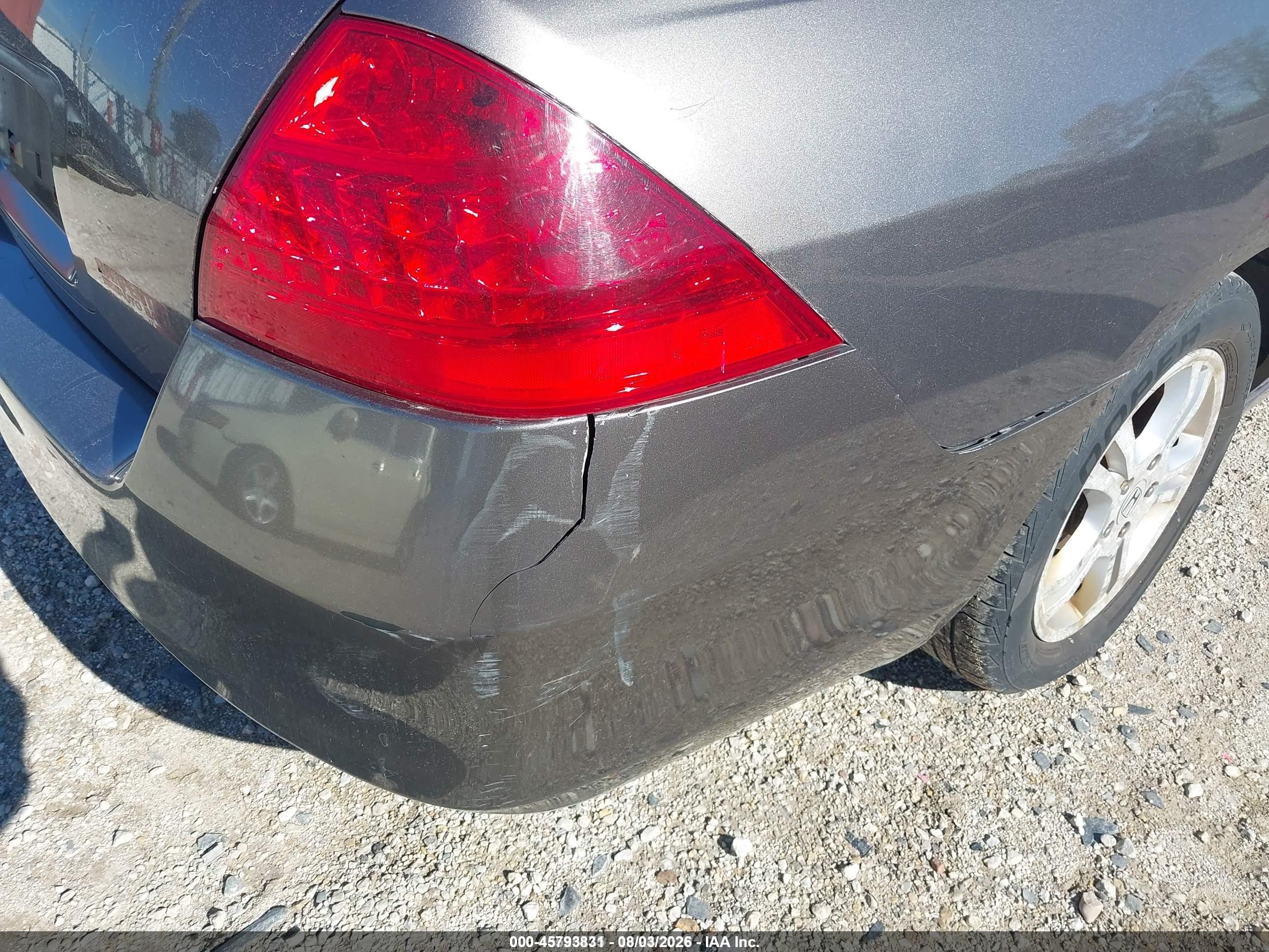 2007 Honda Accord 2.4 Ex Gray vin: 1HGCM56847A065094