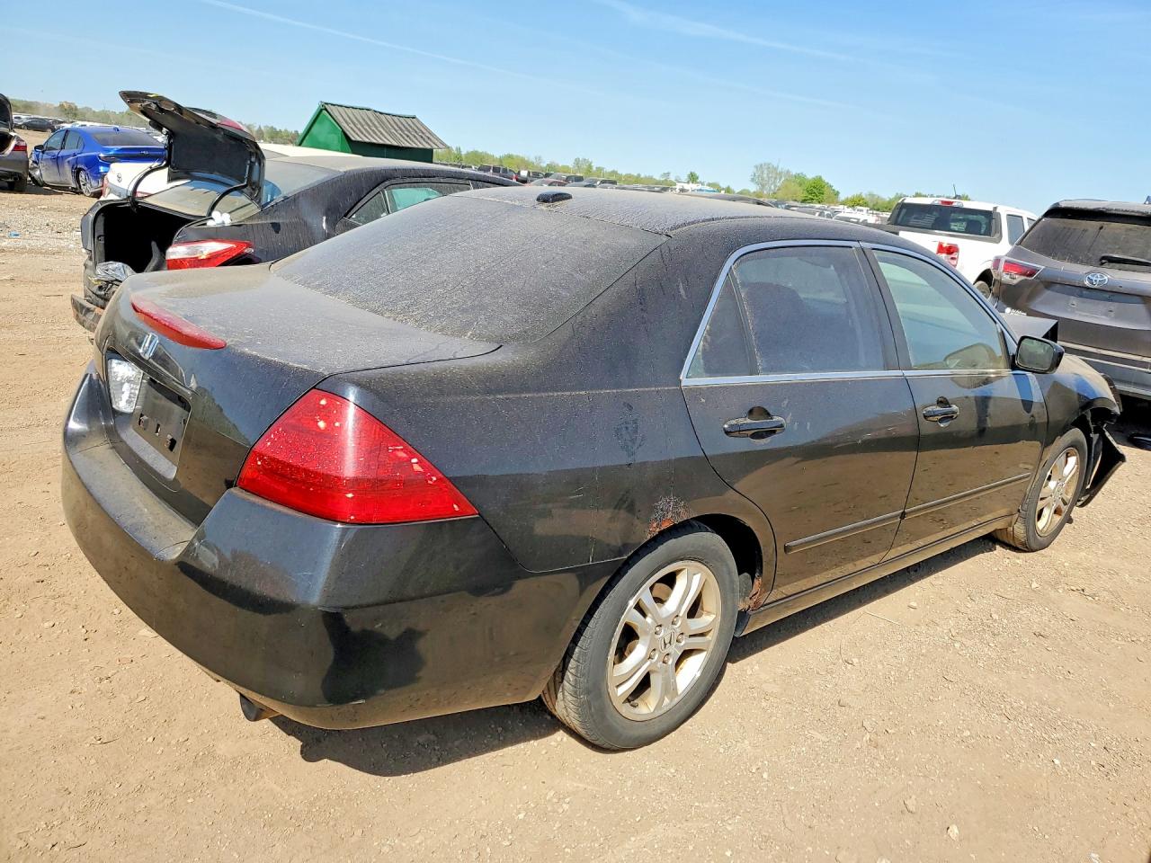 2007 Honda Accord Ex Black vin: 1HGCM56847A084423